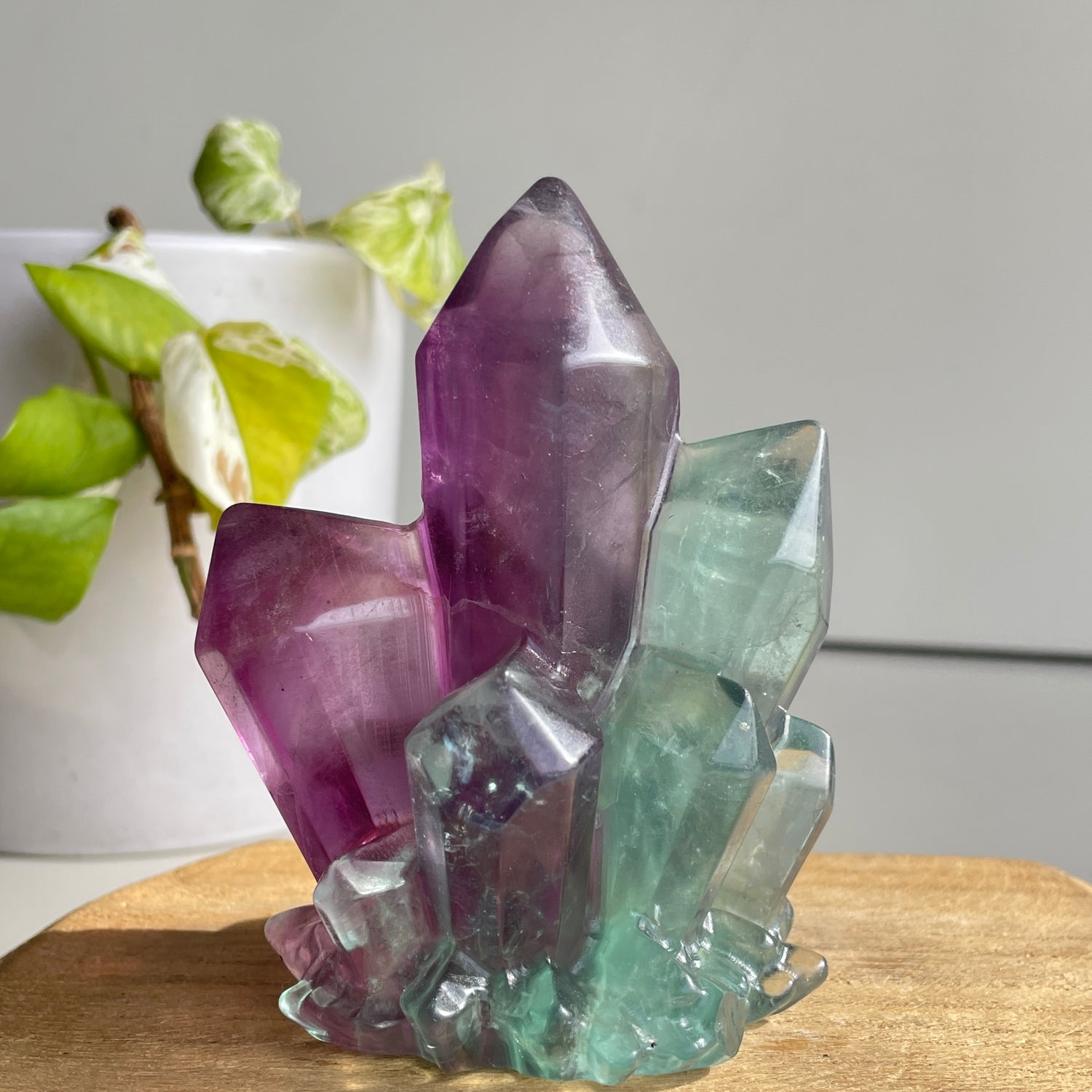 Fluorite Cluster Carving 10.3cm