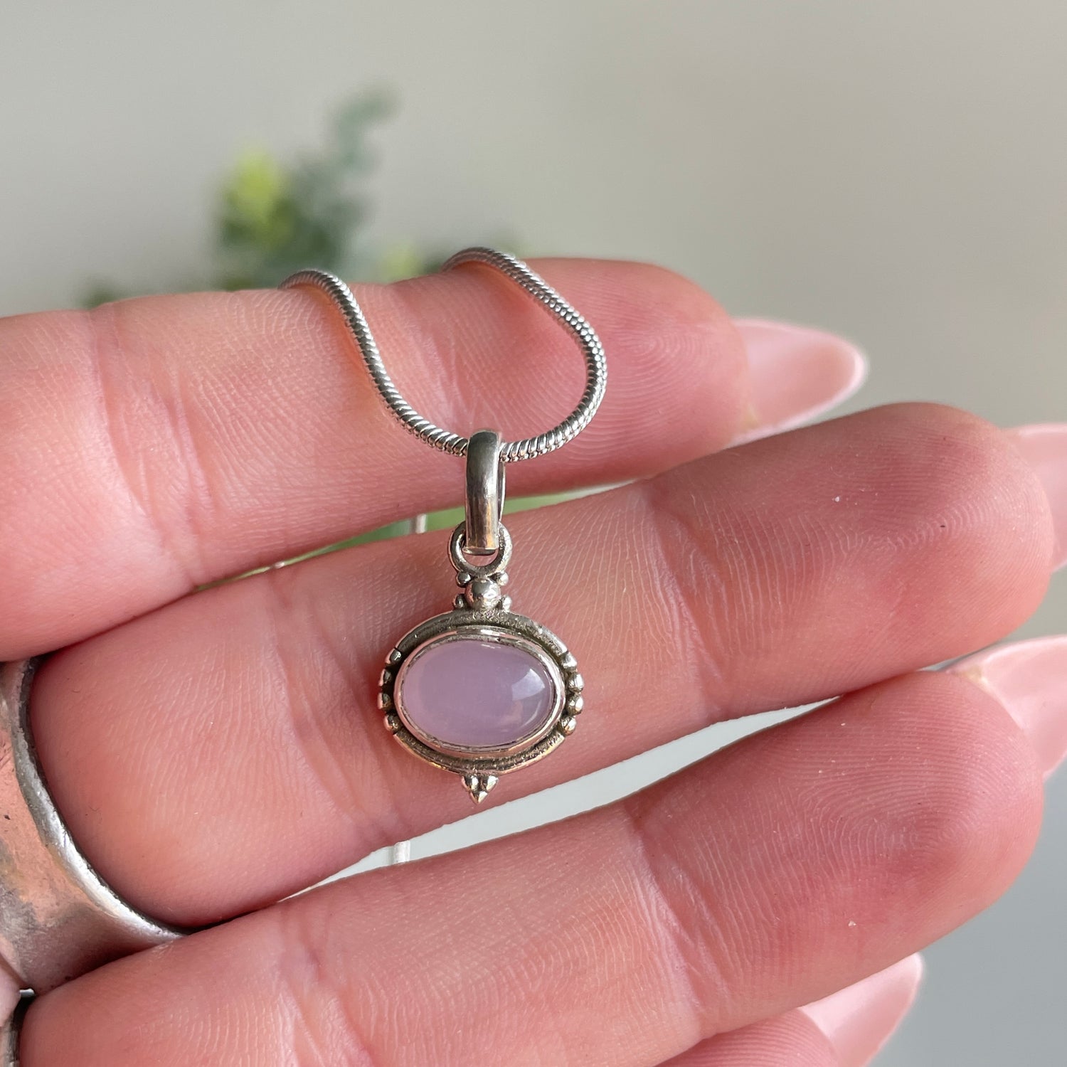 Rose Quartz Oval Pendant