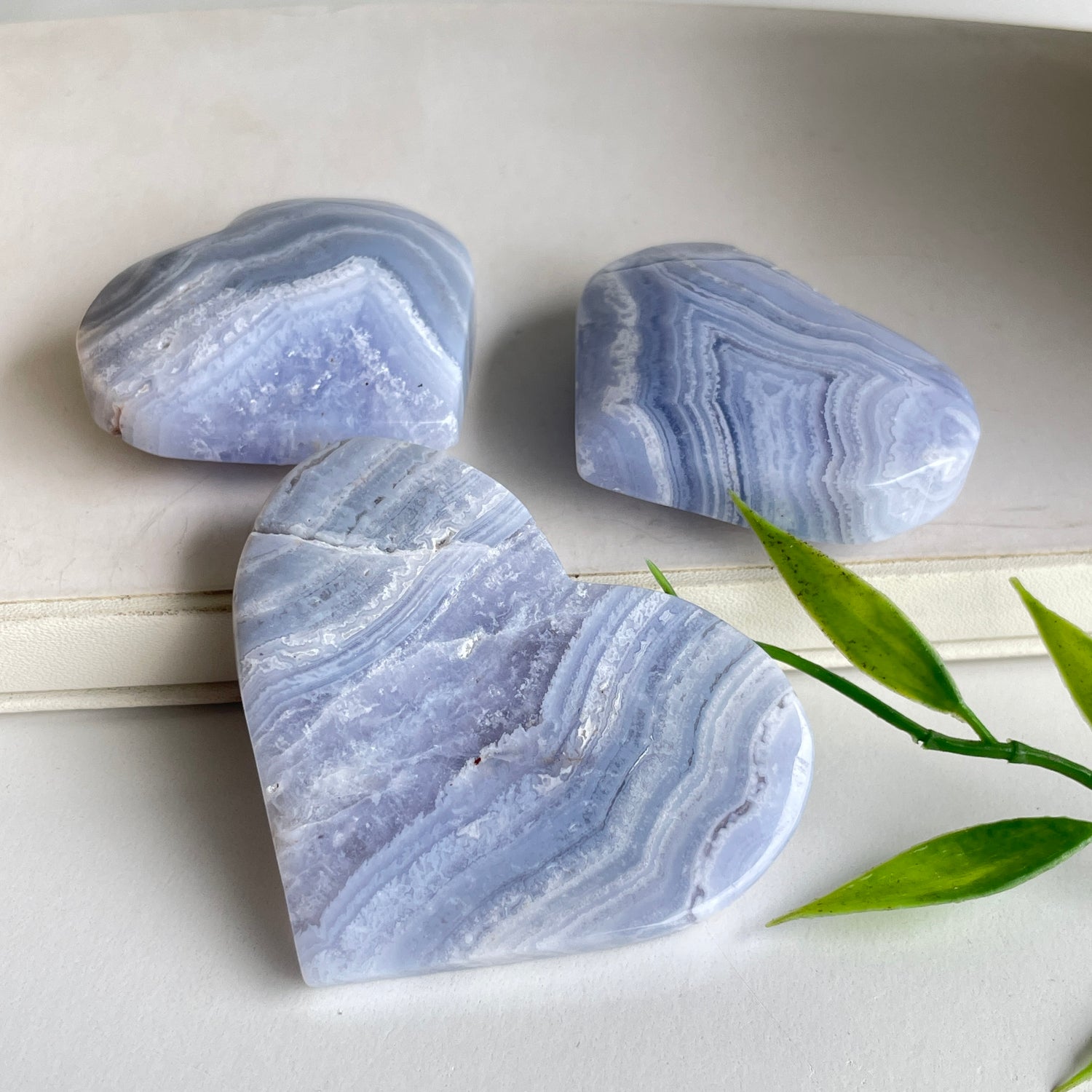 Blue Lace Agate Heart Large