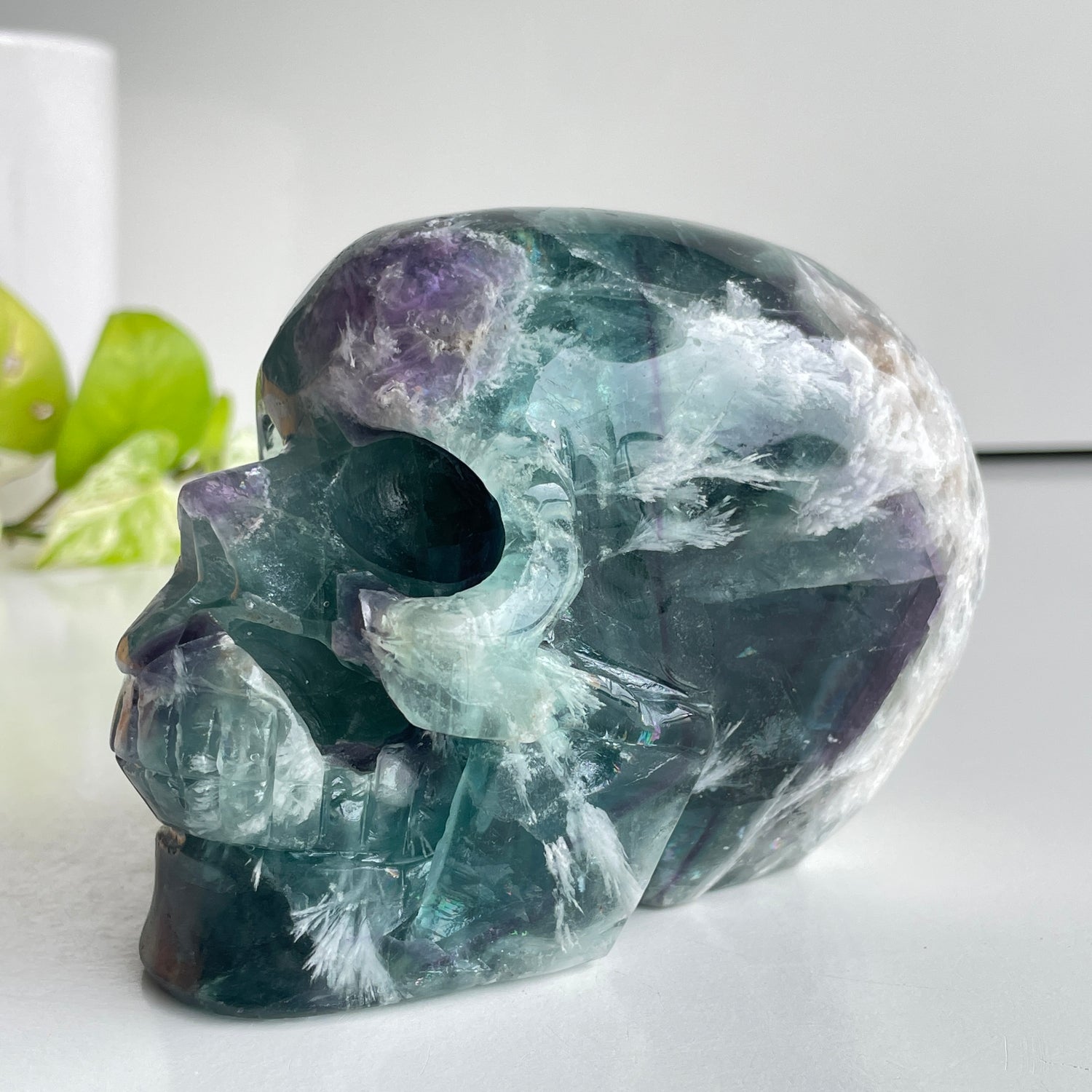 Fluorite Skull 11.5cm