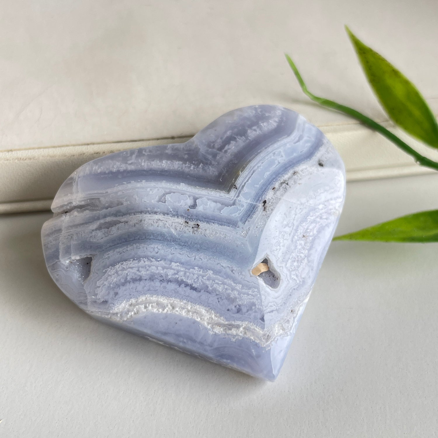 Blue Lace Agate Heart 40g