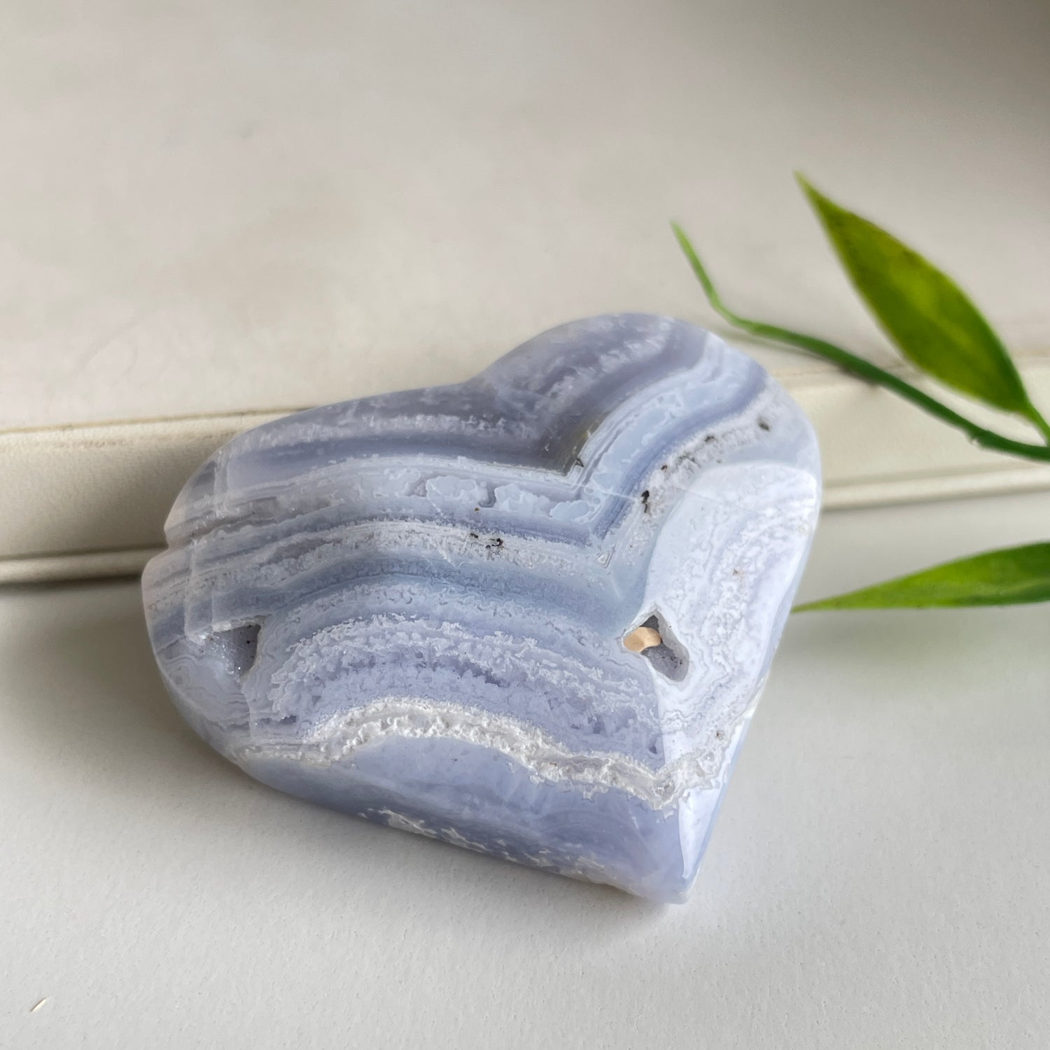 Blue Lace Agate Heart 40g