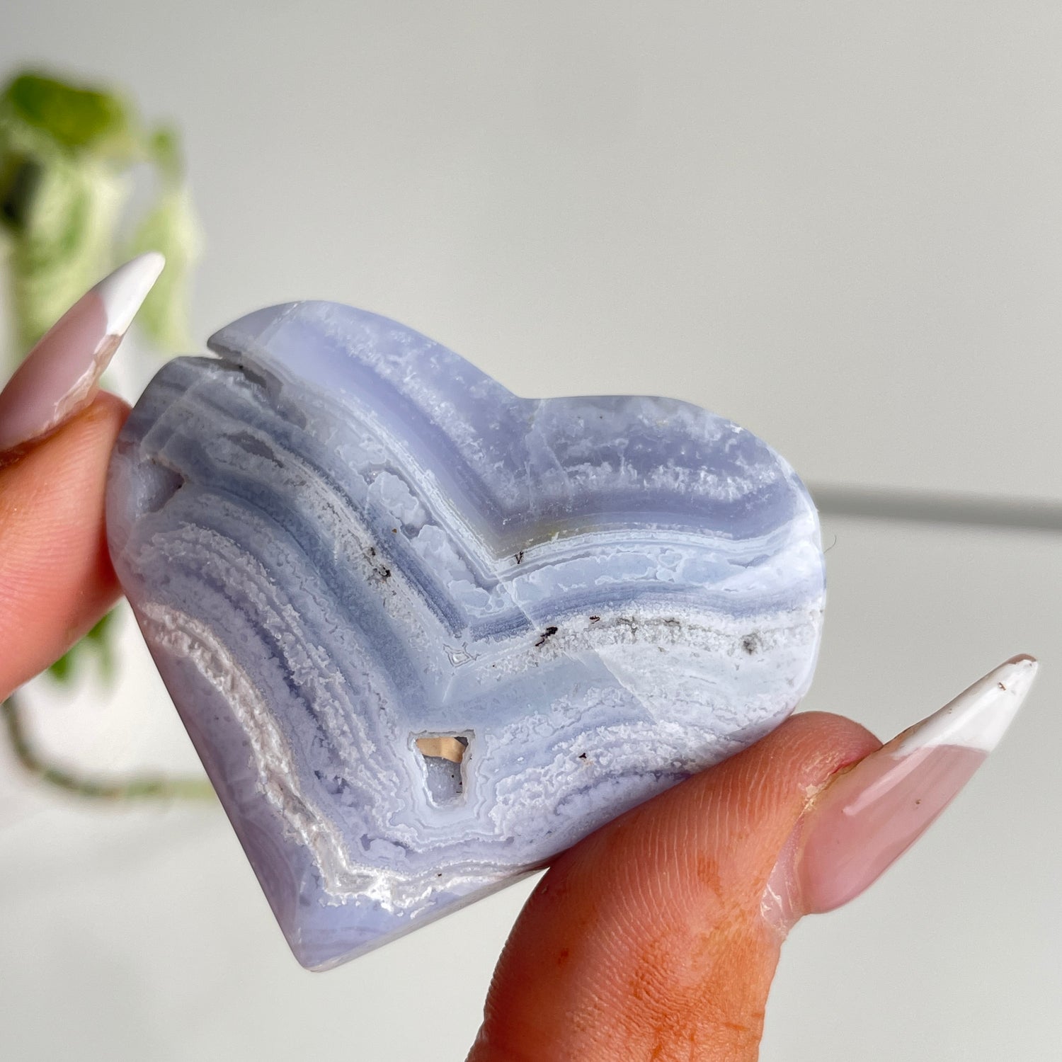 Blue Lace Agate Heart 40g