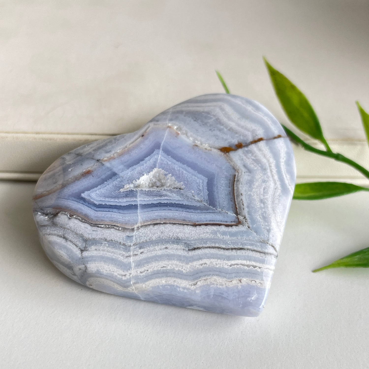 Blue Lace Agate Heart 62g