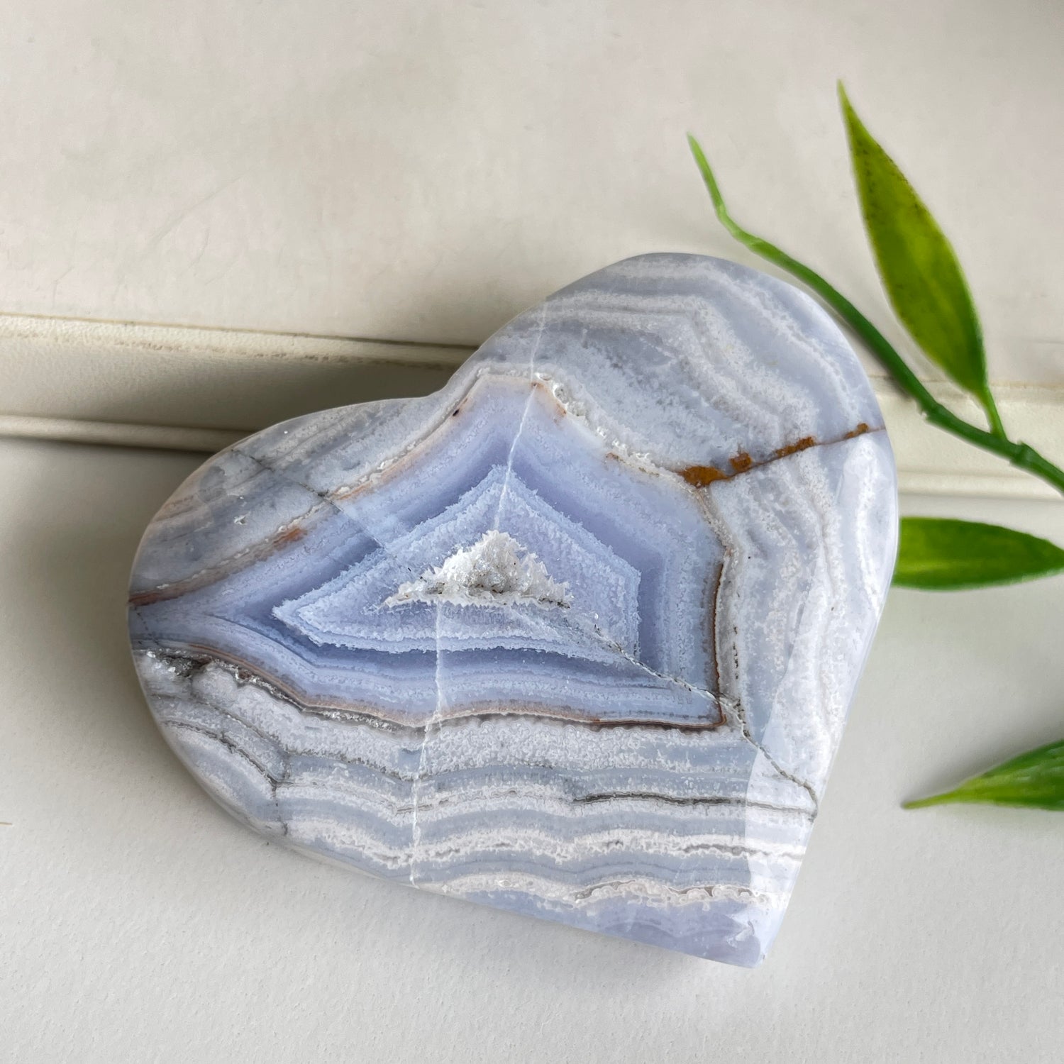 Blue Lace Agate Heart 62g