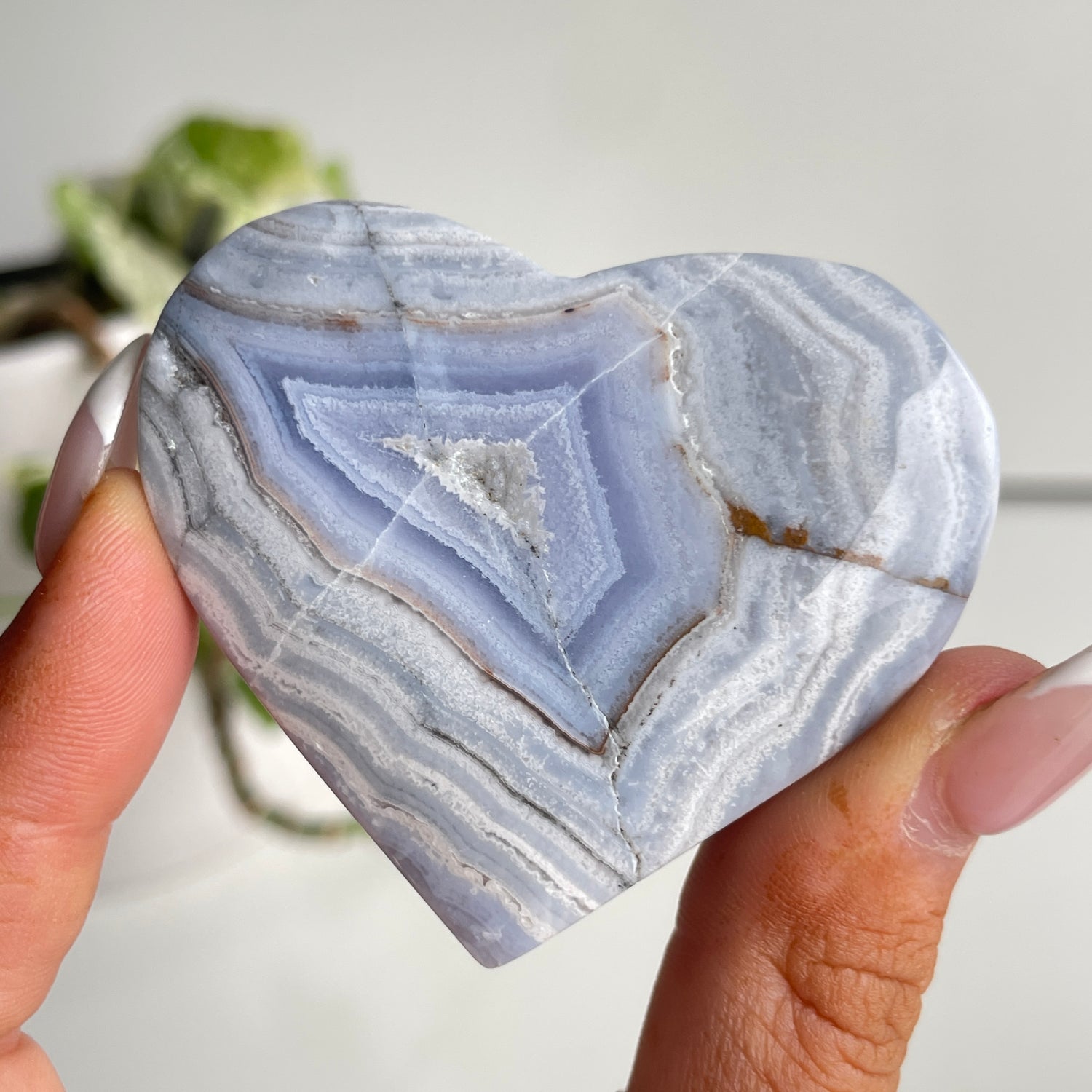Blue Lace Agate Heart 62g