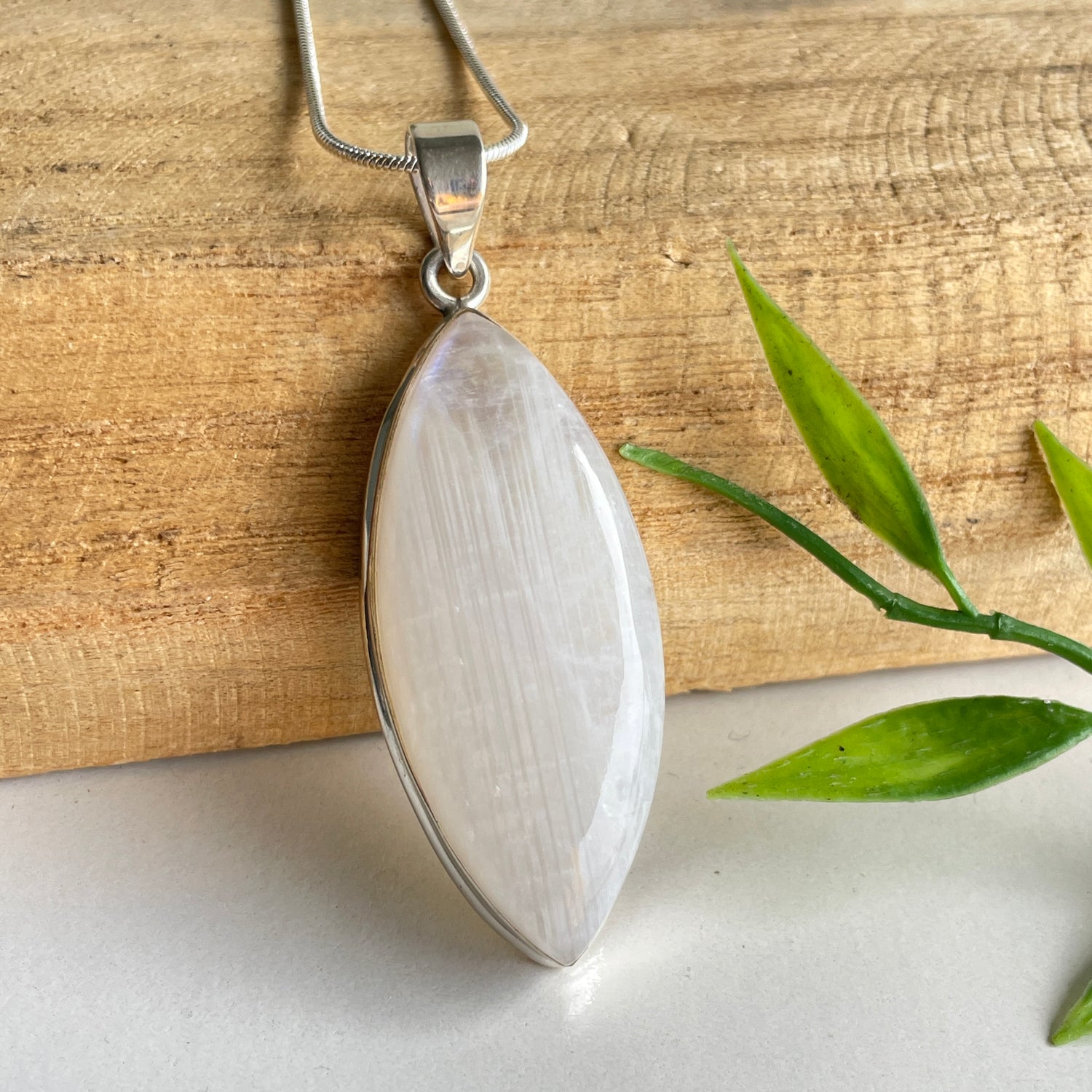 Moonstone Marquise Pendant