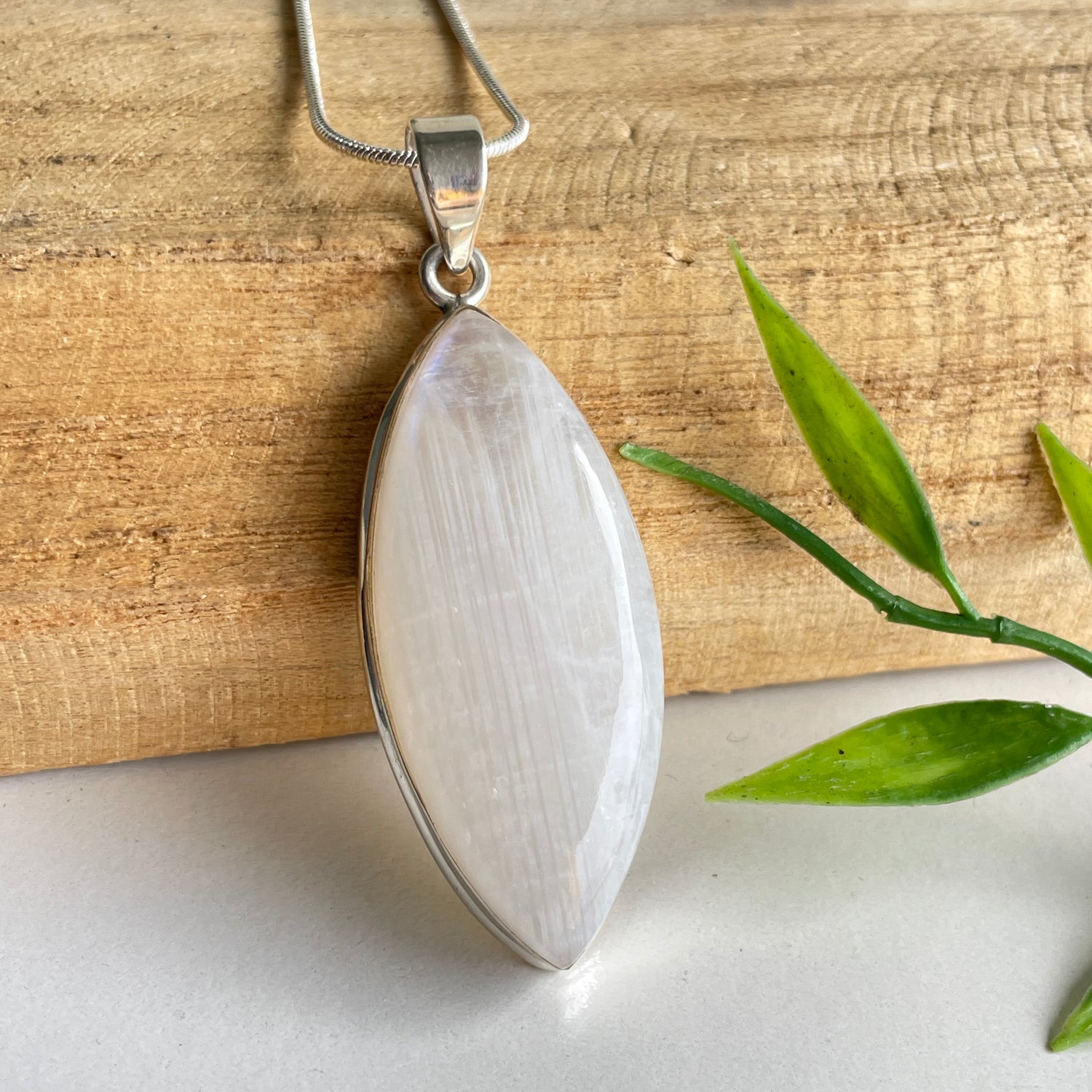 Moonstone Marquise Pendant