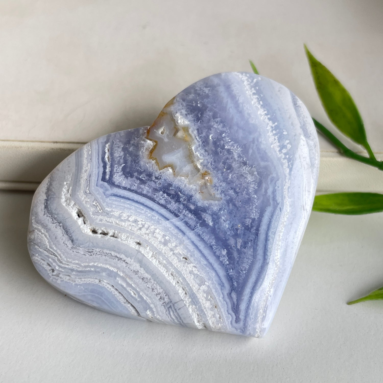Blue Lace Agate Heart 61g