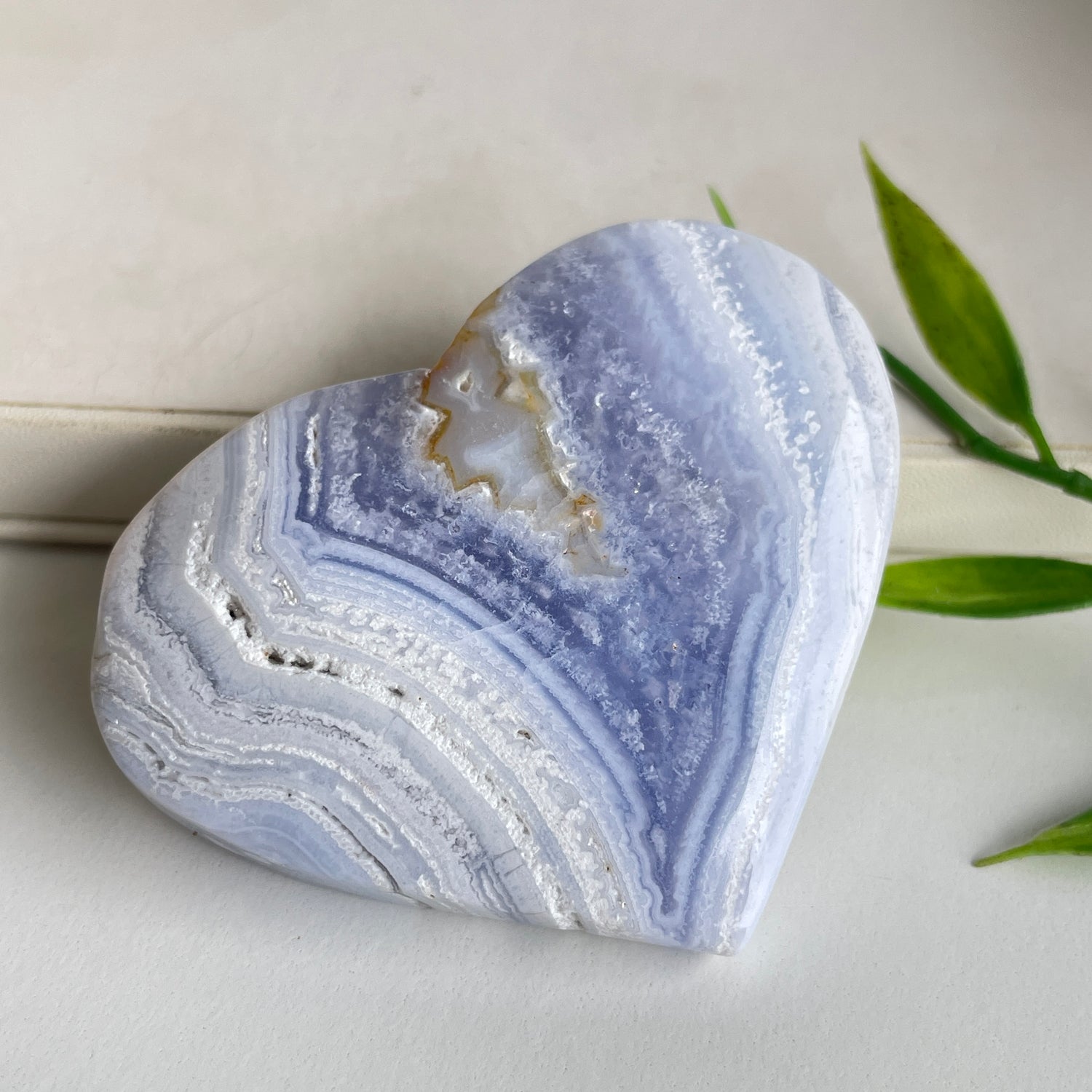 Blue Lace Agate Heart 61g