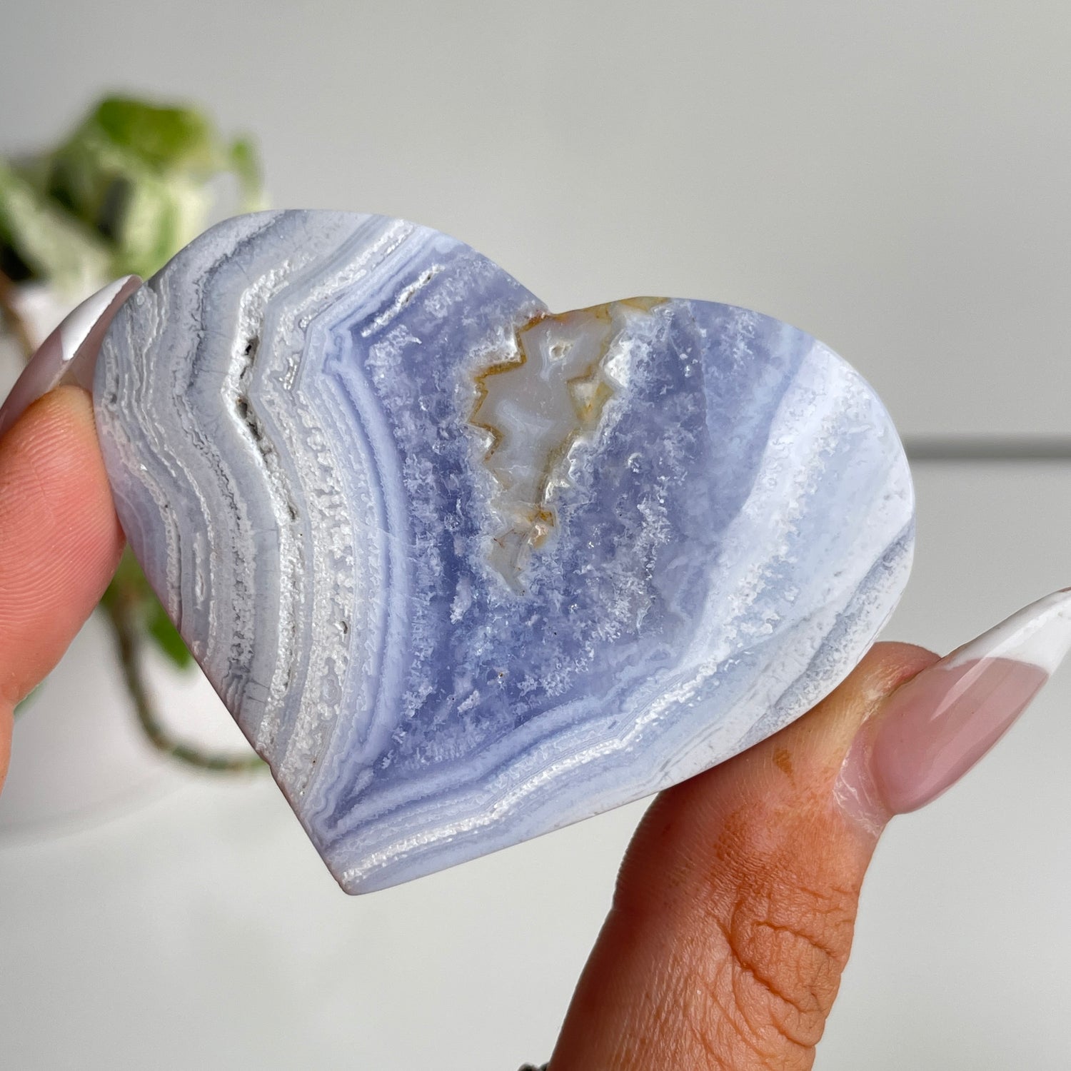 Blue Lace Agate Heart 61g