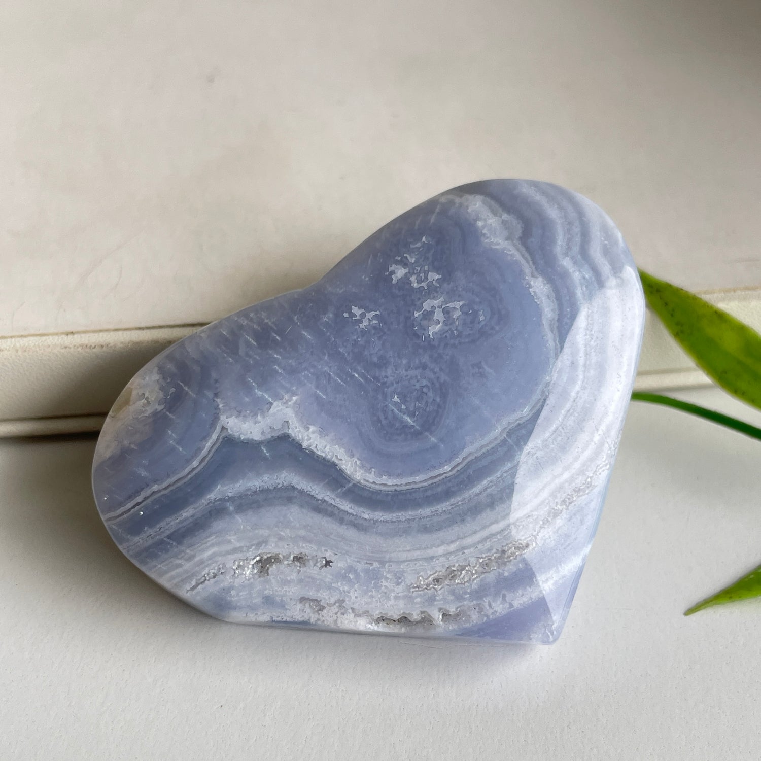 Blue Lace Agate Heart 58g