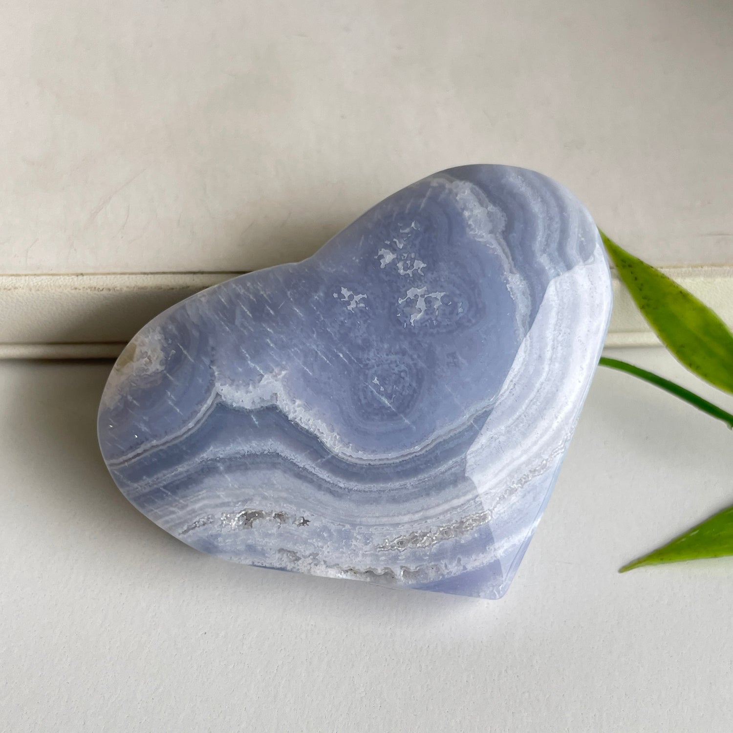 Blue Lace Agate Heart 58g