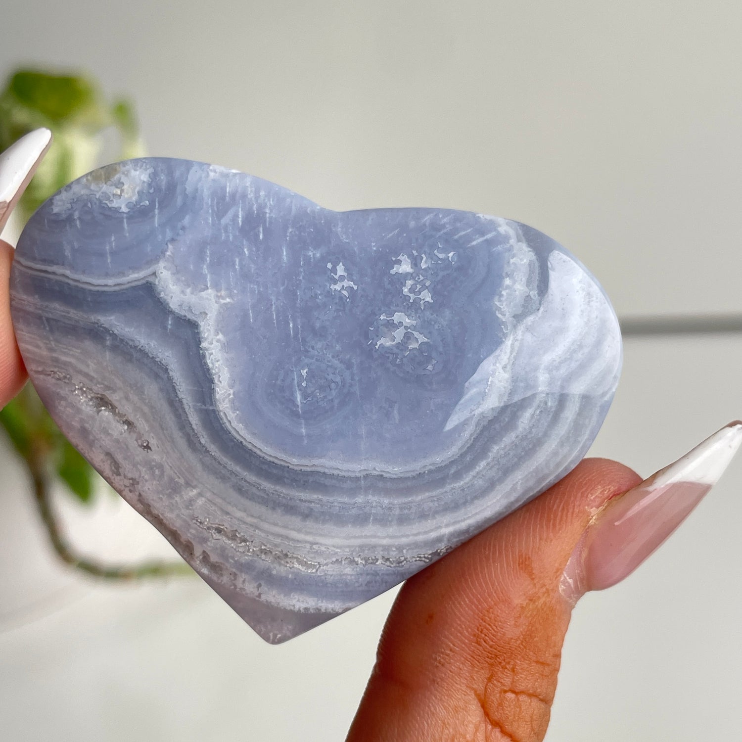Blue Lace Agate Heart 58g