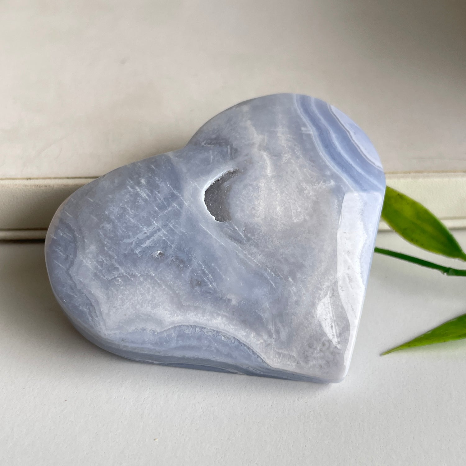 Blue Lace Agate Heart 70g