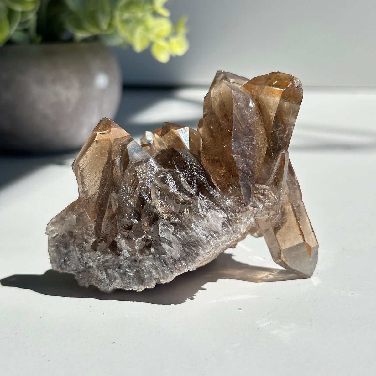 Smoky Quartz With Rutile Cluster 208g