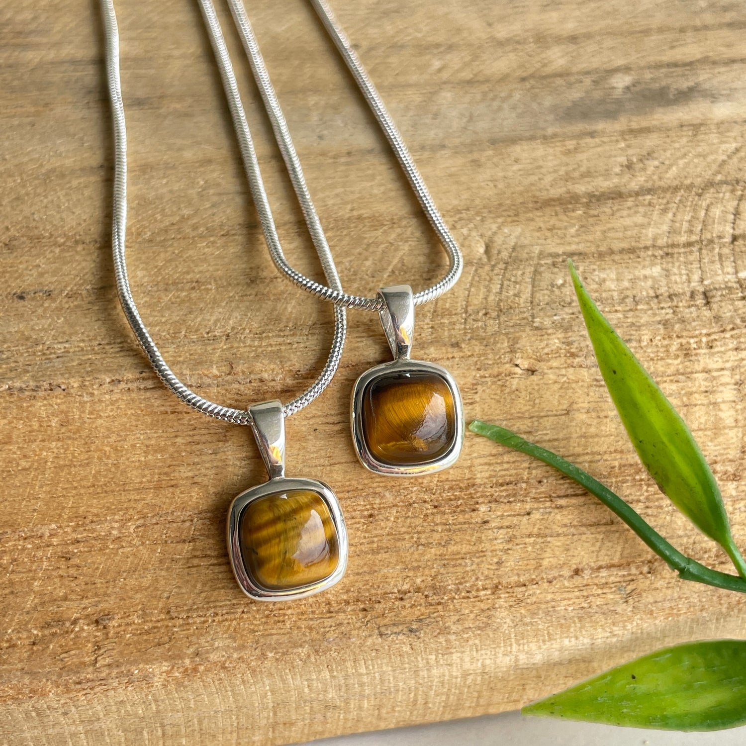 Tigers Eye Square Pendant
