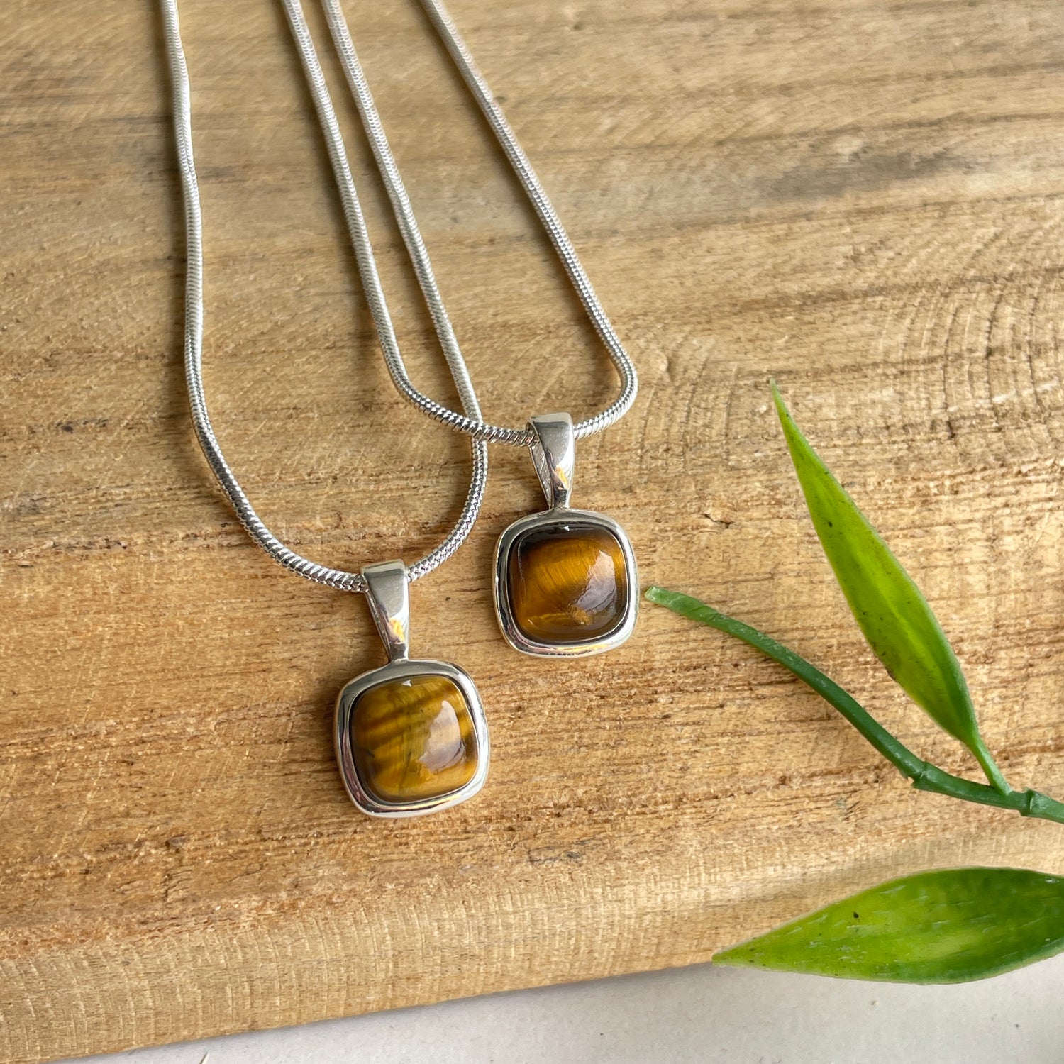 Tigers Eye Square Pendant