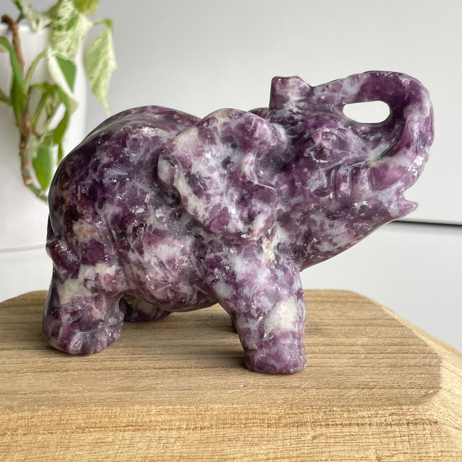 Lepidolite Elephant 1