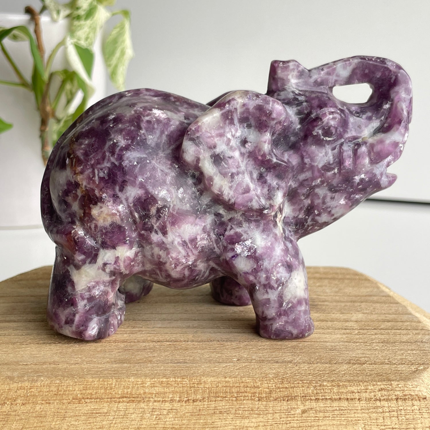 Lepidolite Elephant 1