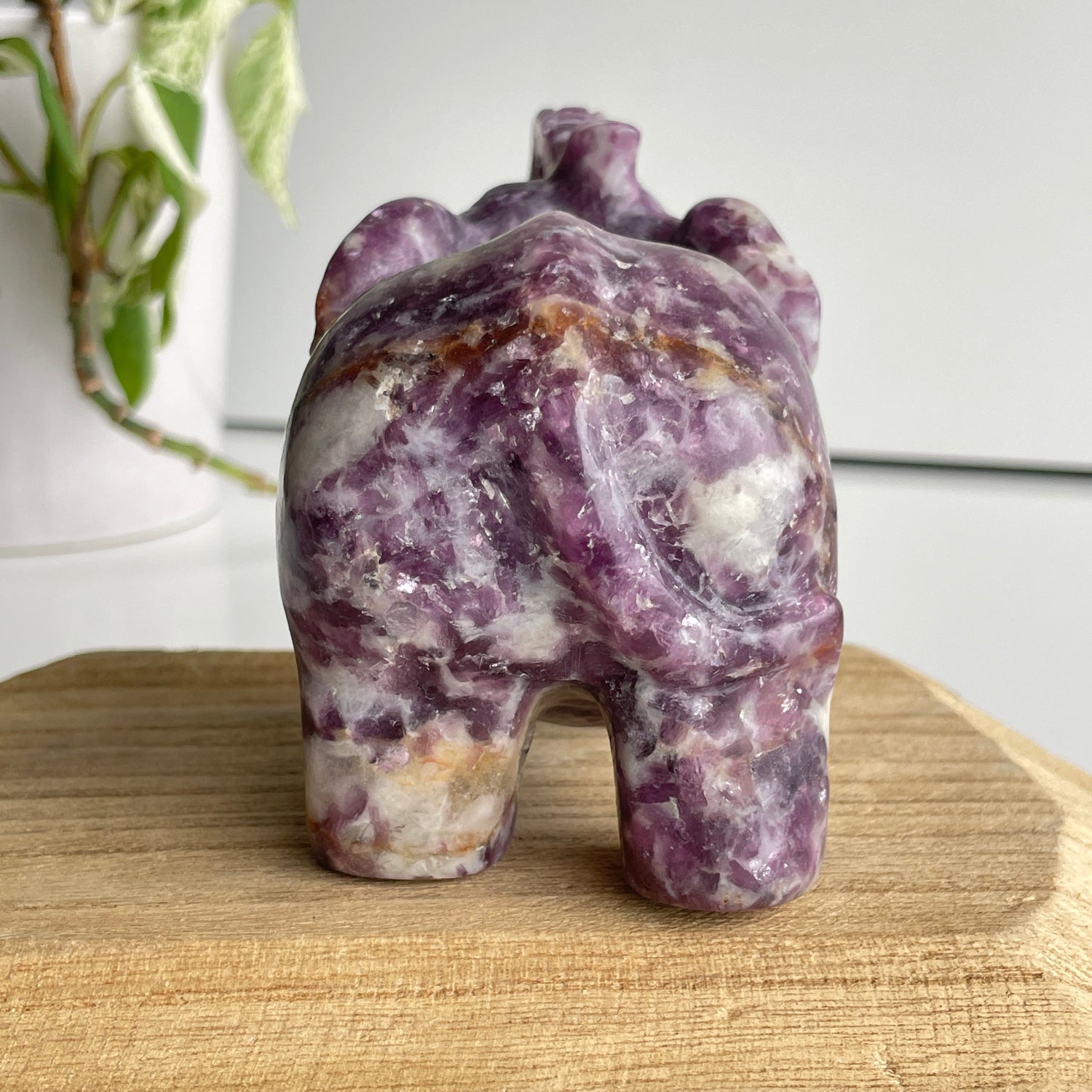 Lepidolite Elephant 1