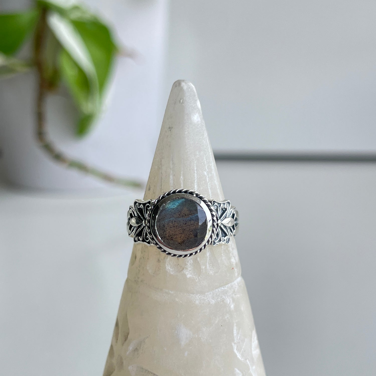 Labradorite Butterfly Ring