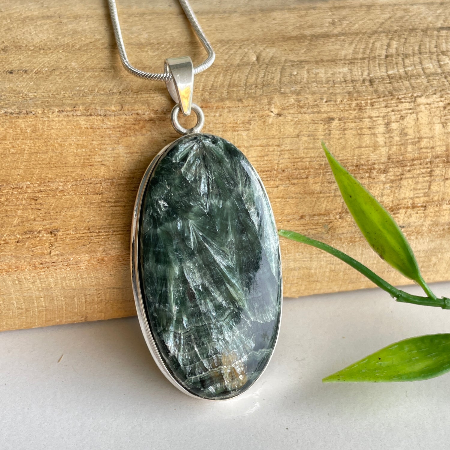 Seraphinite Oval Pendant