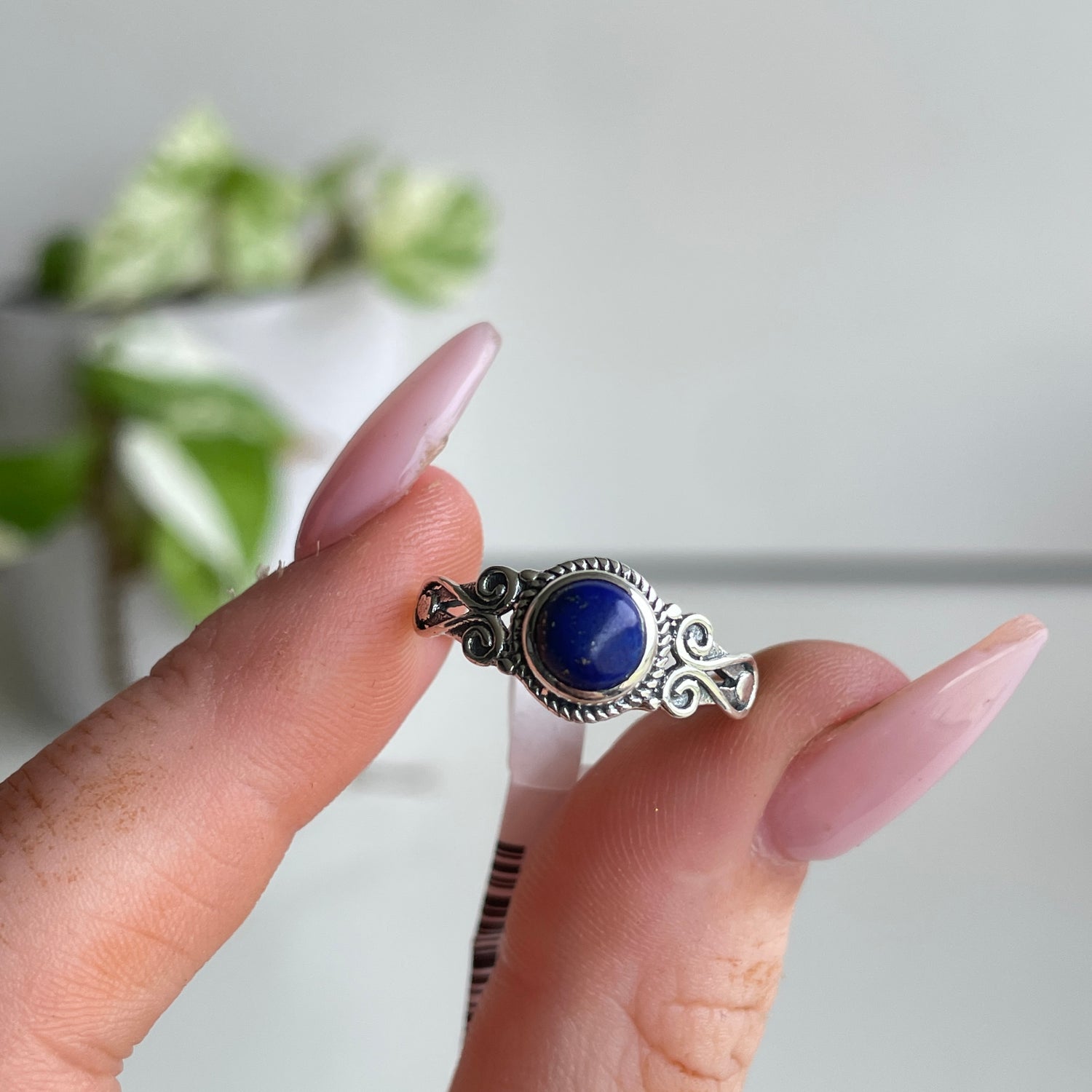 Lapis Lazuli Round Ring
