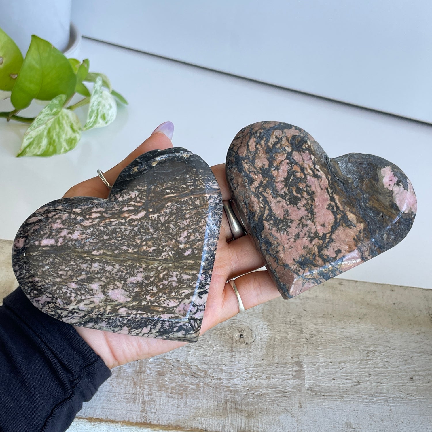 Rhodonite Heart Large Assorted