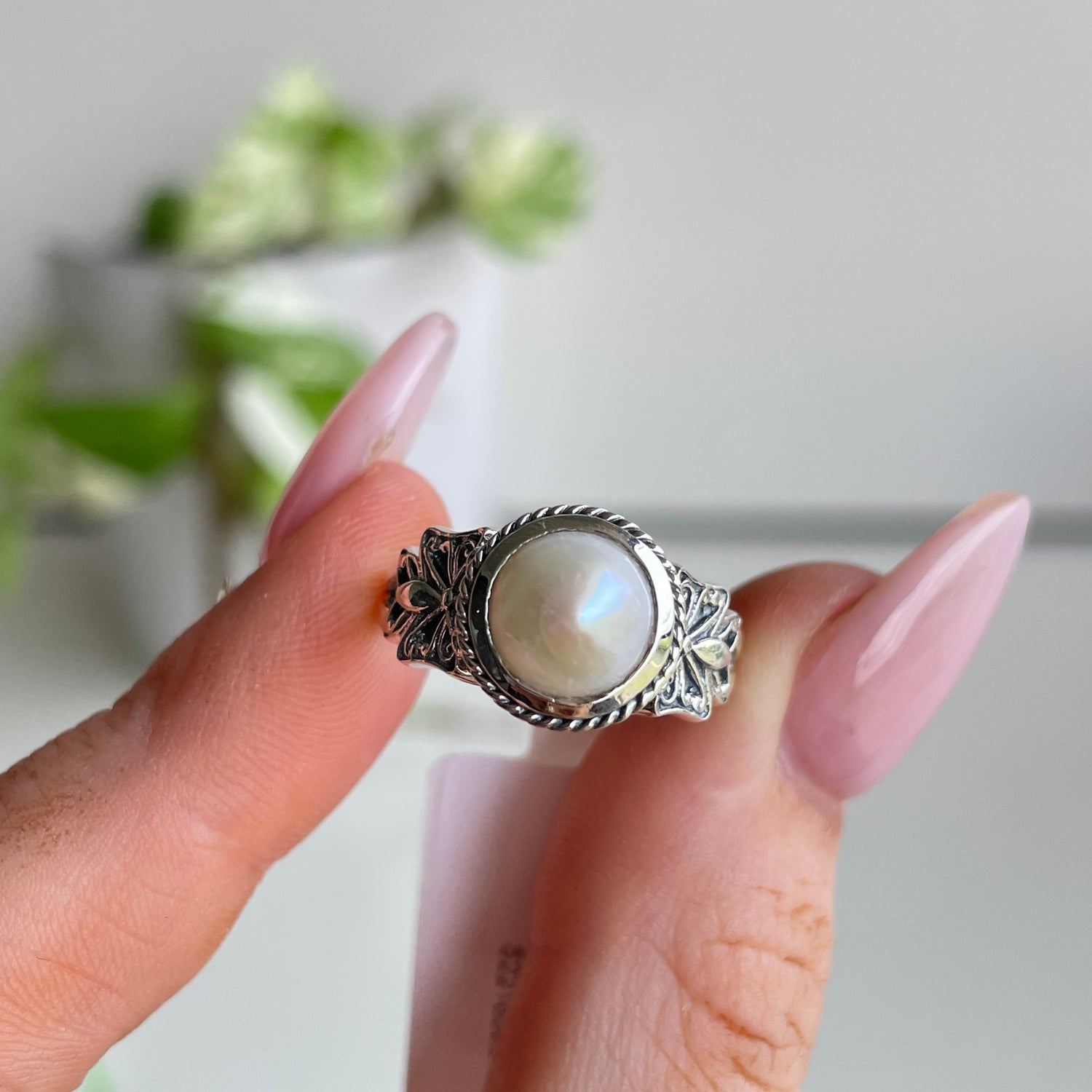 Pearl Butterfly Ring