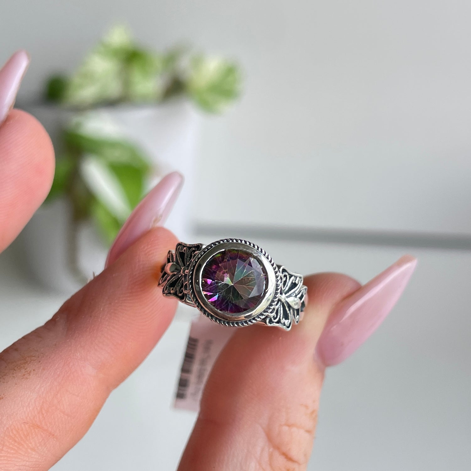 Mystic Topaz Butterfly Ring