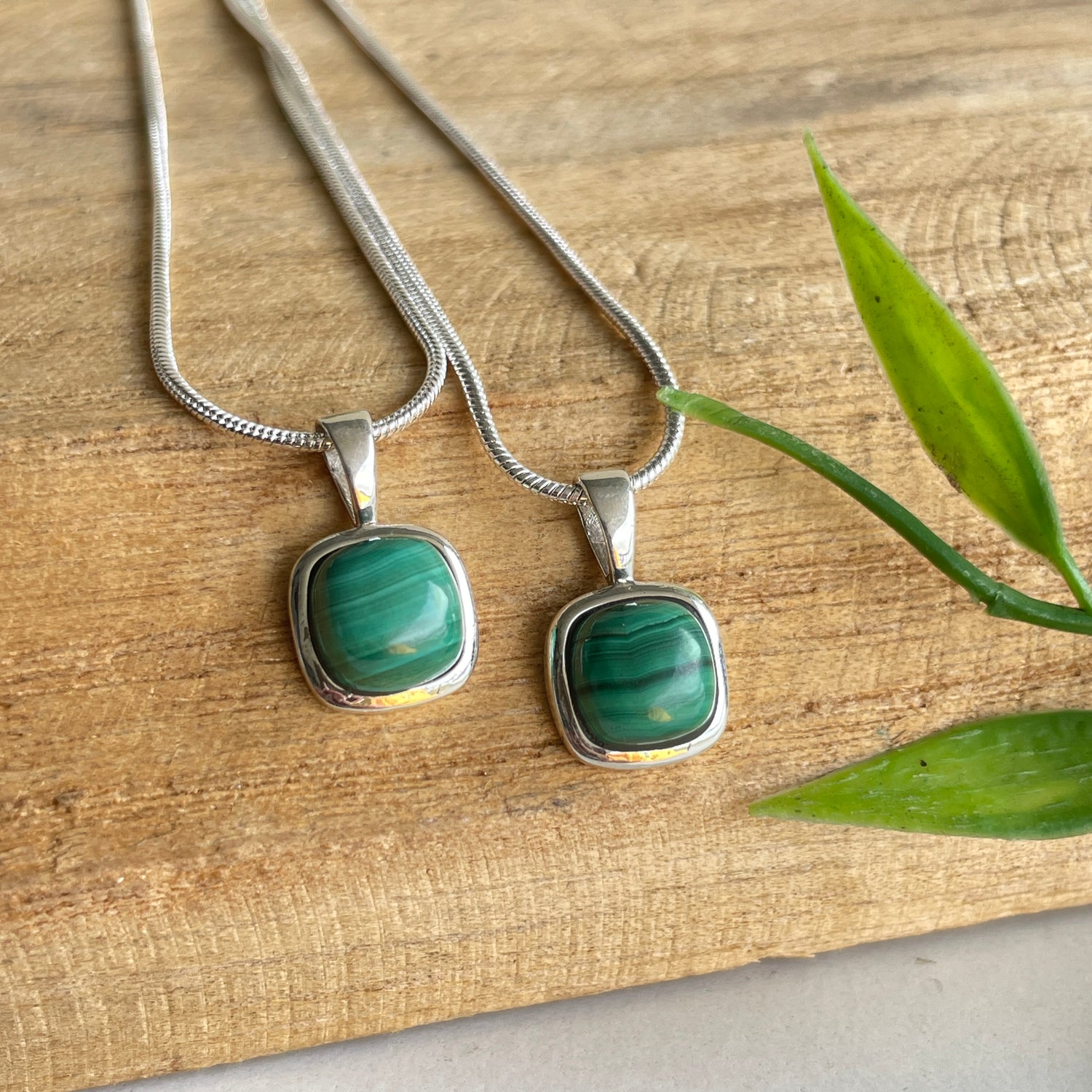 Malachite Square Pendant