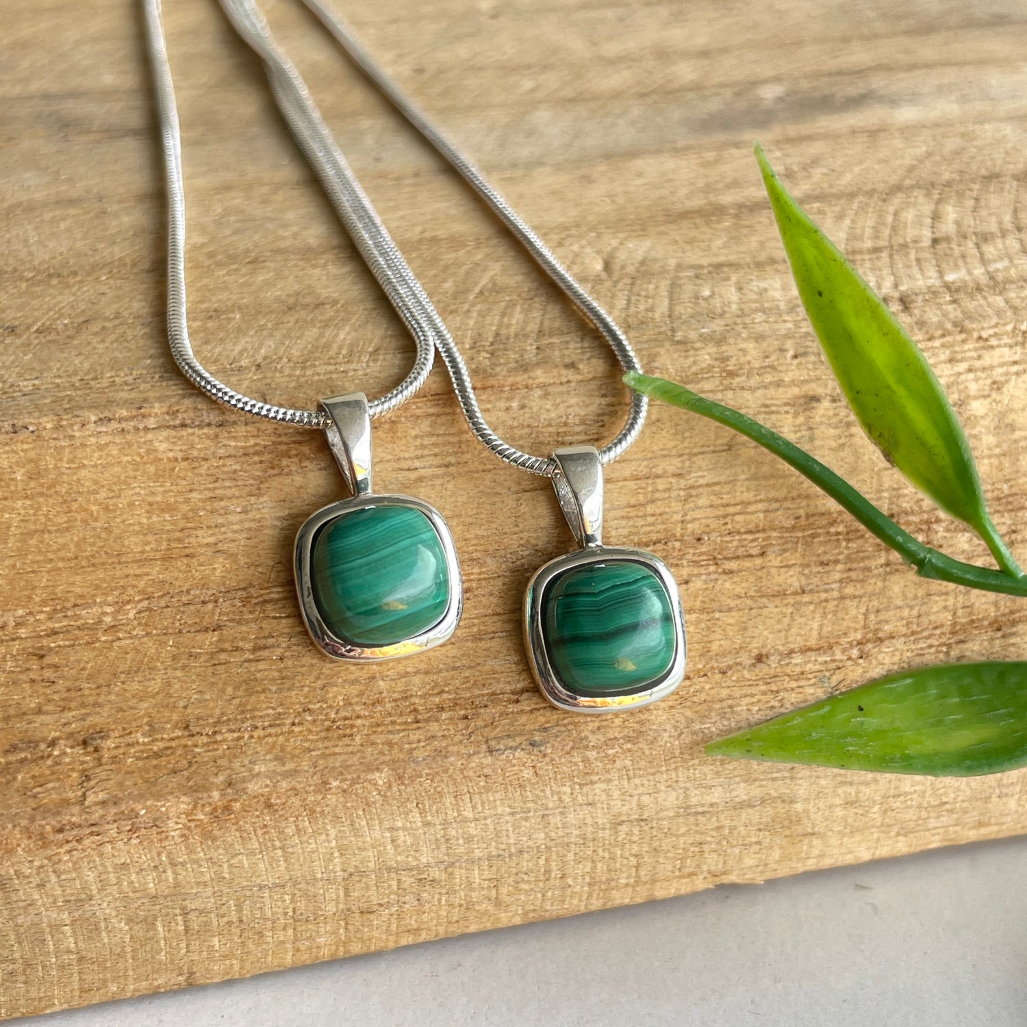 Malachite Square Pendant
