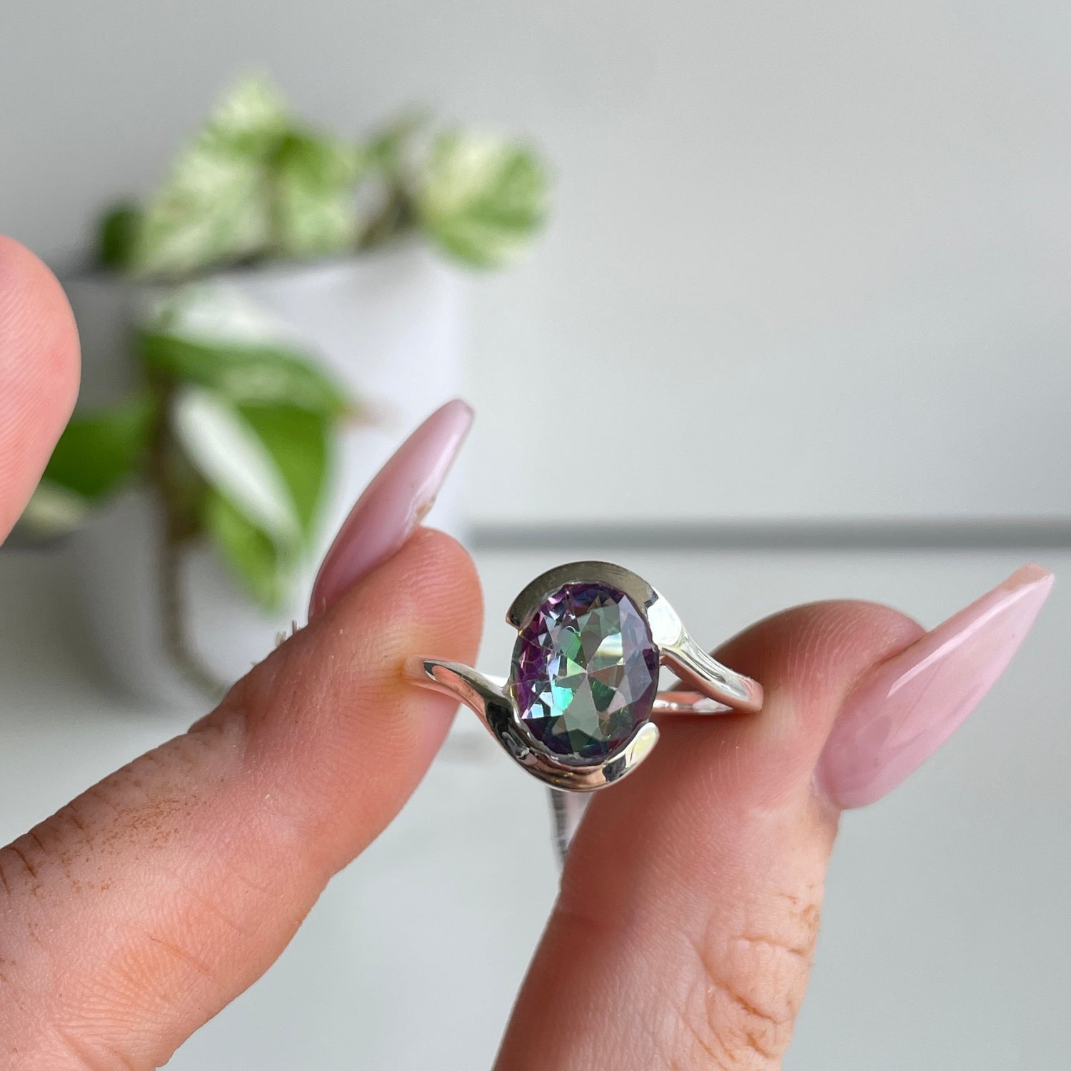 Mystic Topaz Oval Ring