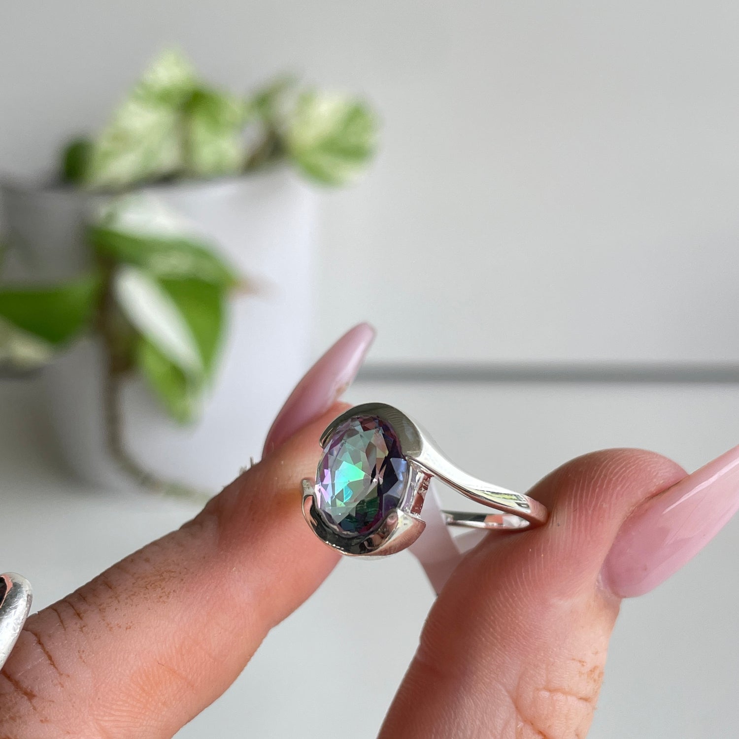 Mystic Topaz Oval Ring
