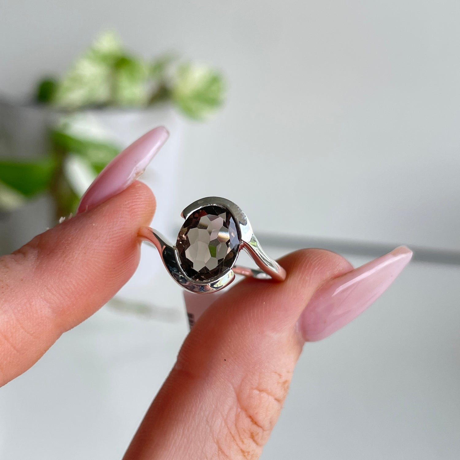Smoky Quartz Oval Ring