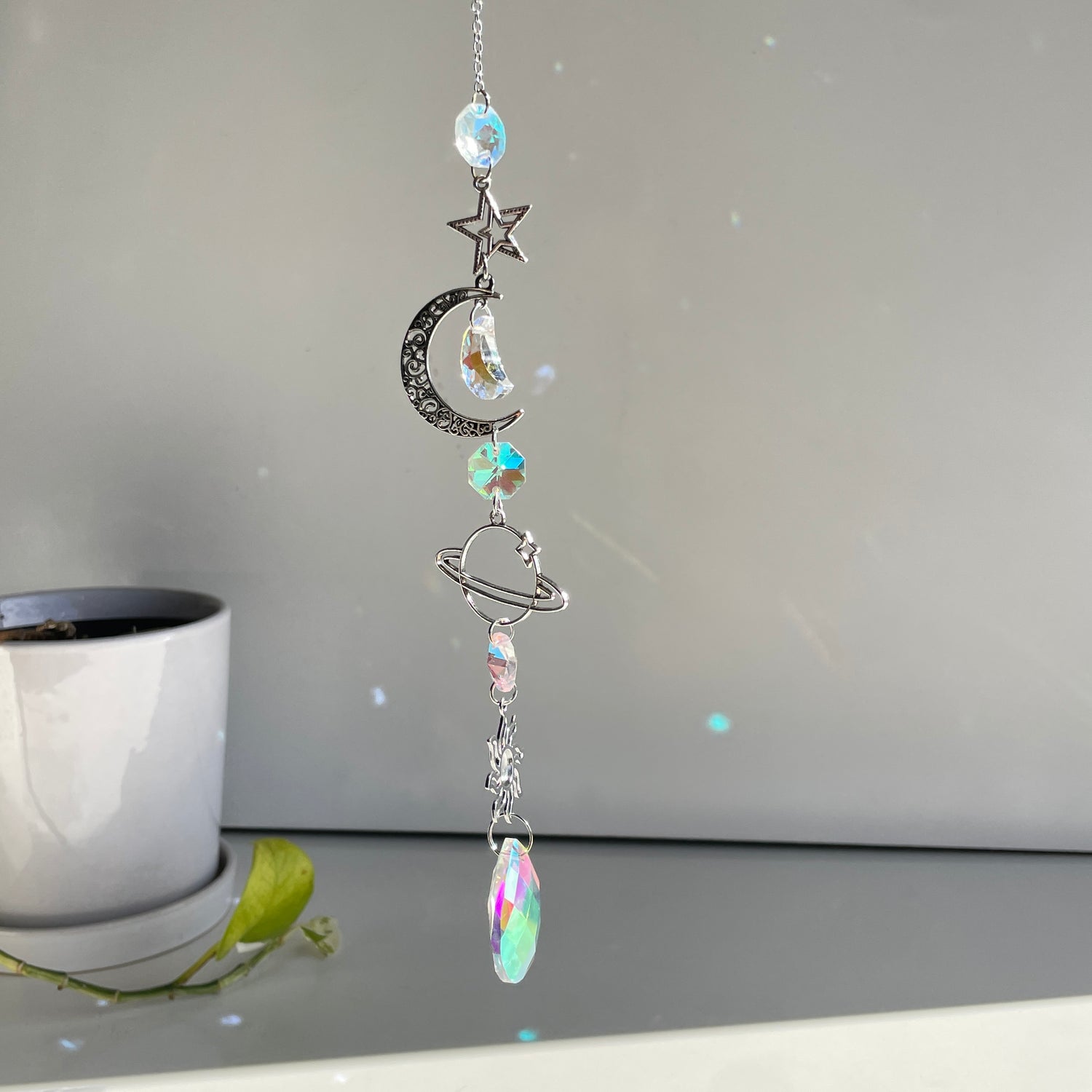 Moon Star Planet Suncatcher With Teardrop