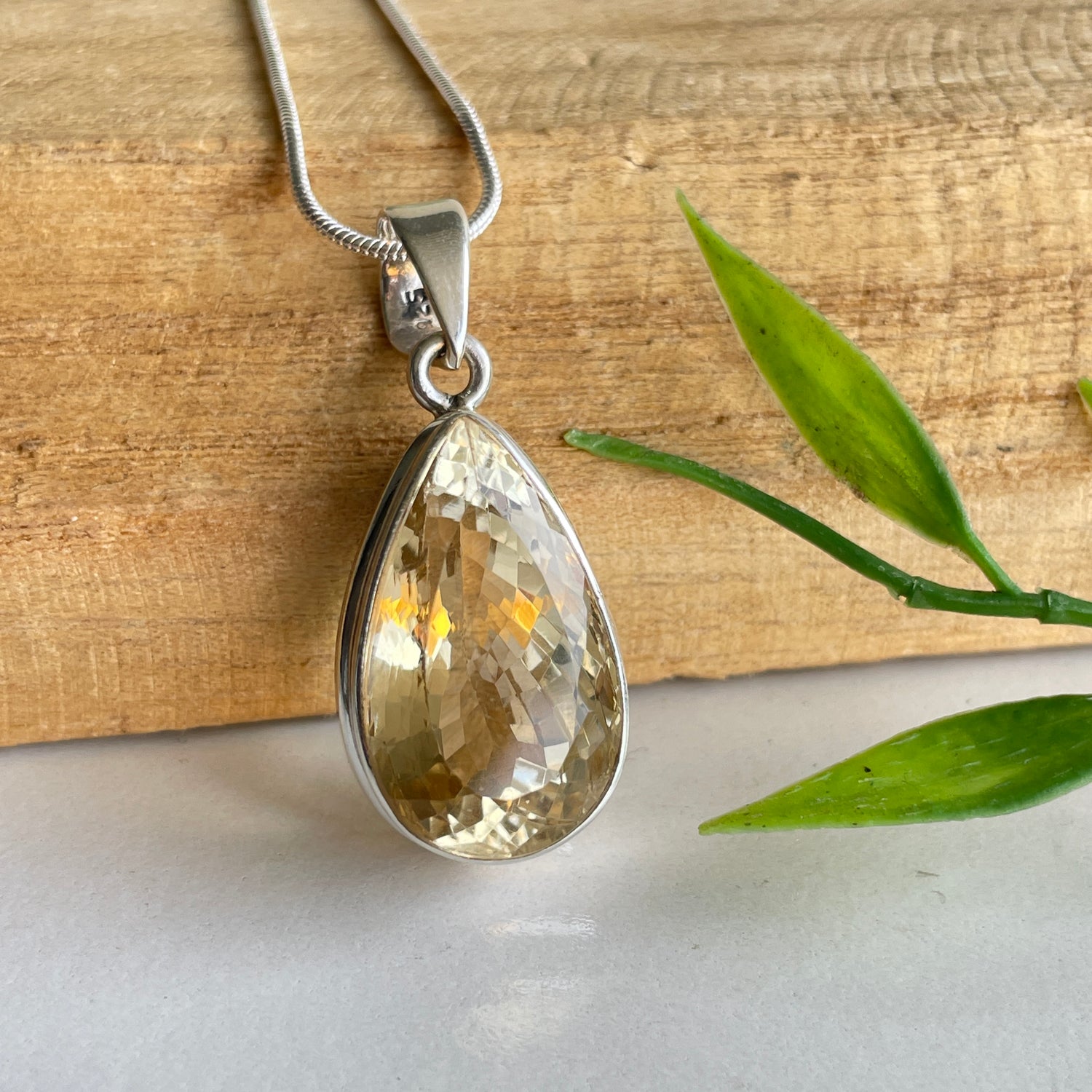 Citrine Teardrop Pendant