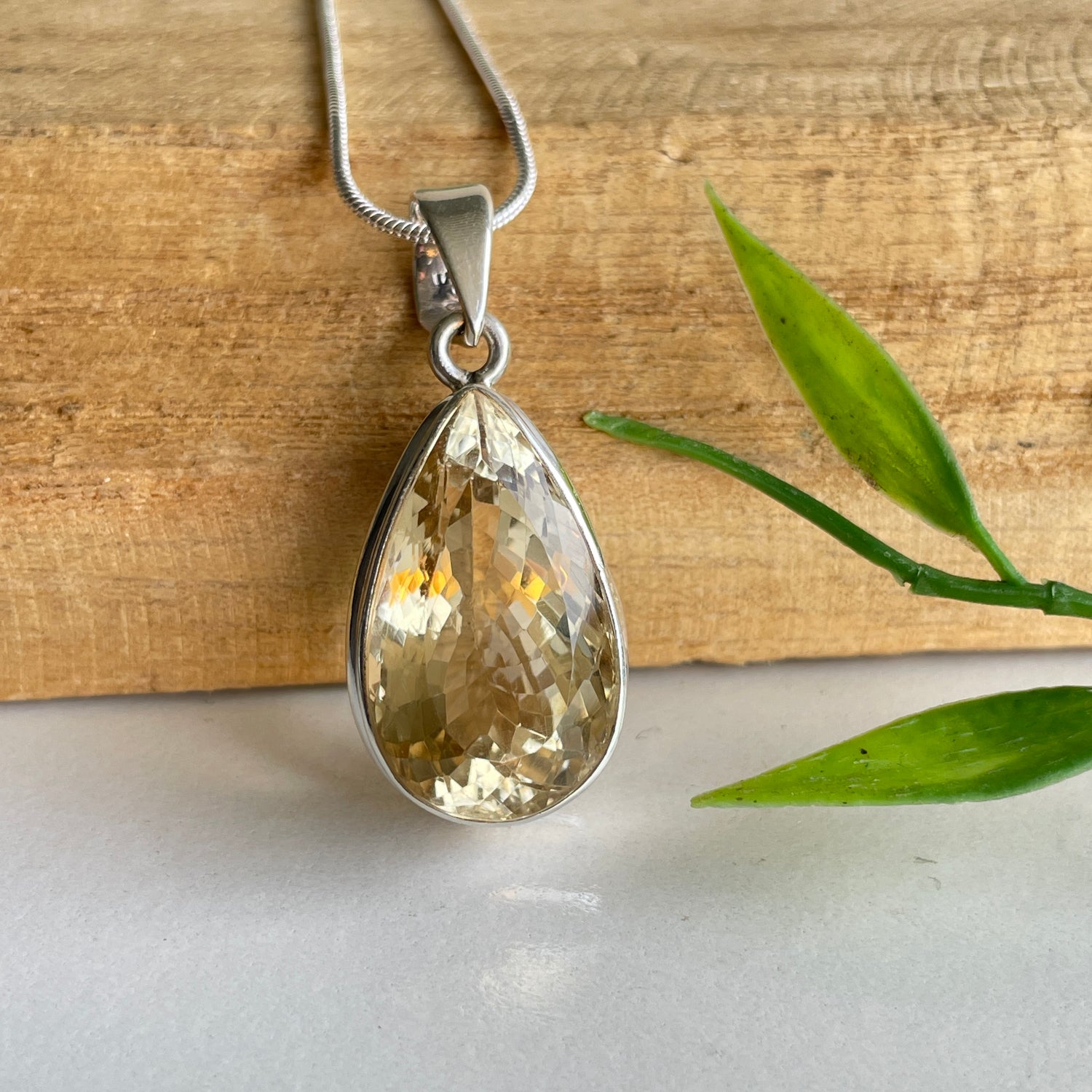 Citrine Teardrop Pendant
