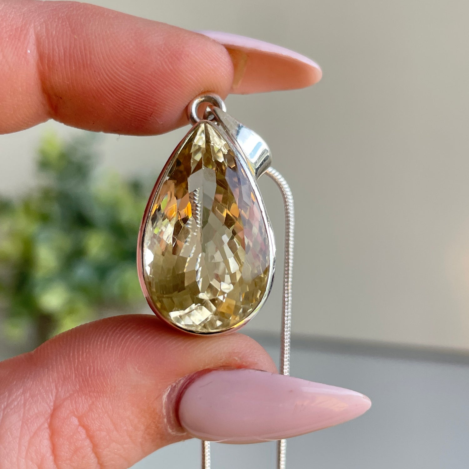 Citrine Teardrop Pendant