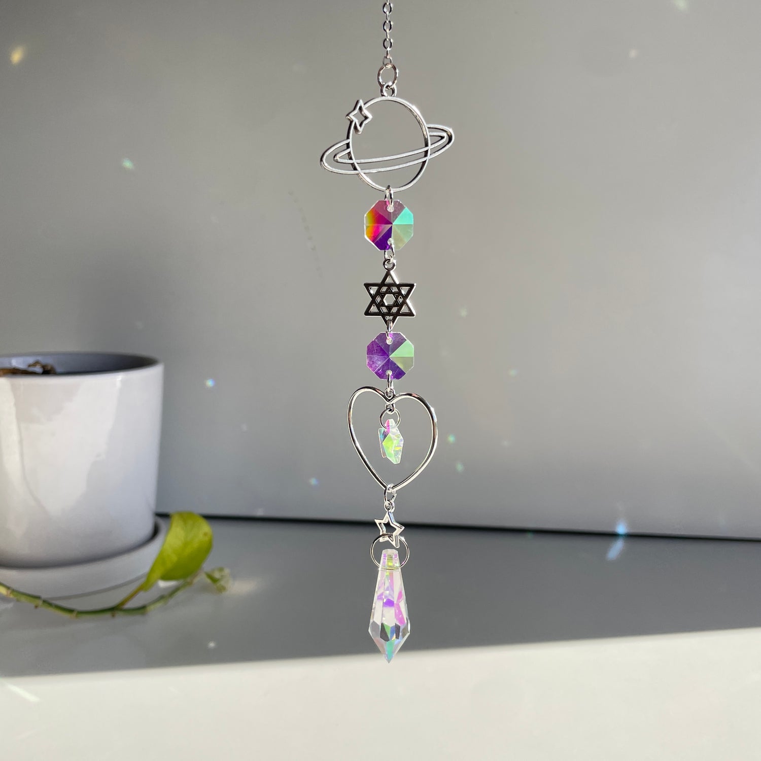 Planet Heart Star Suncatcher