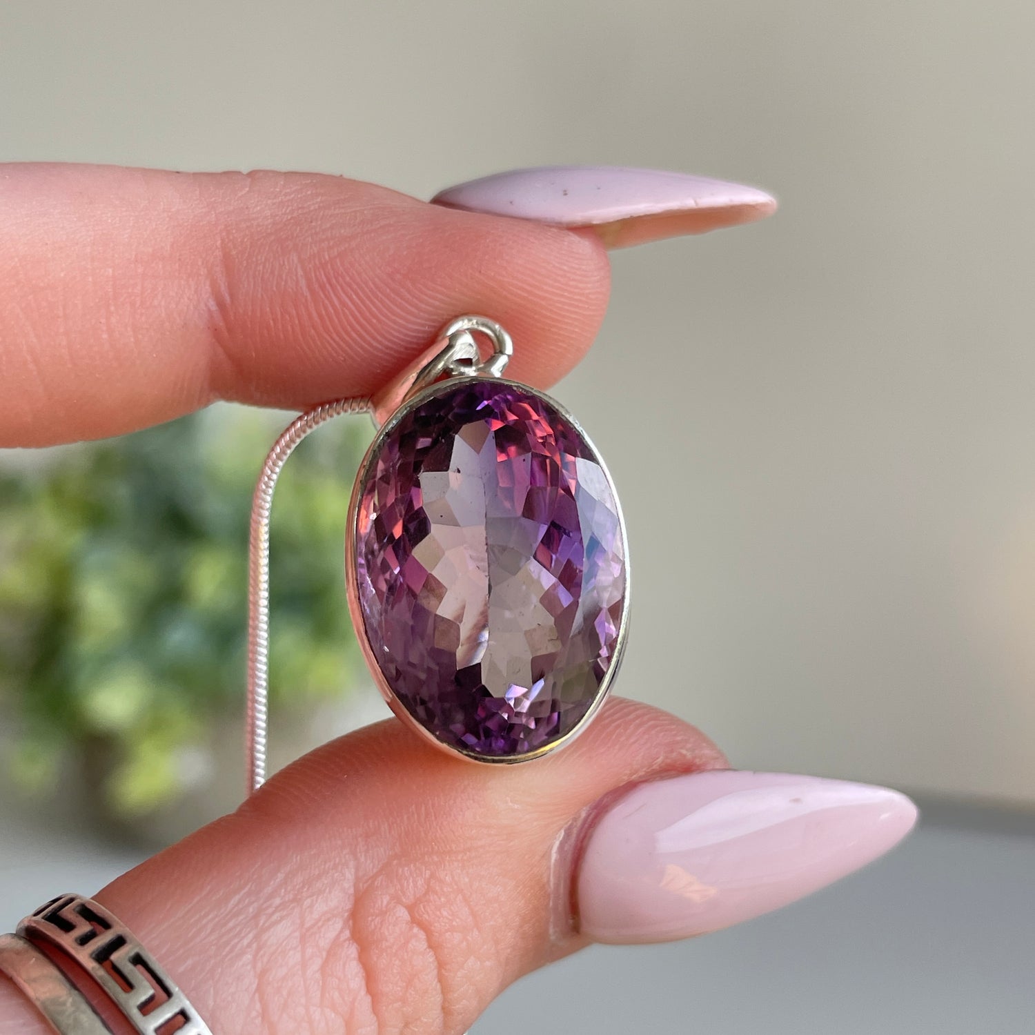 Amethyst Oval Pendant