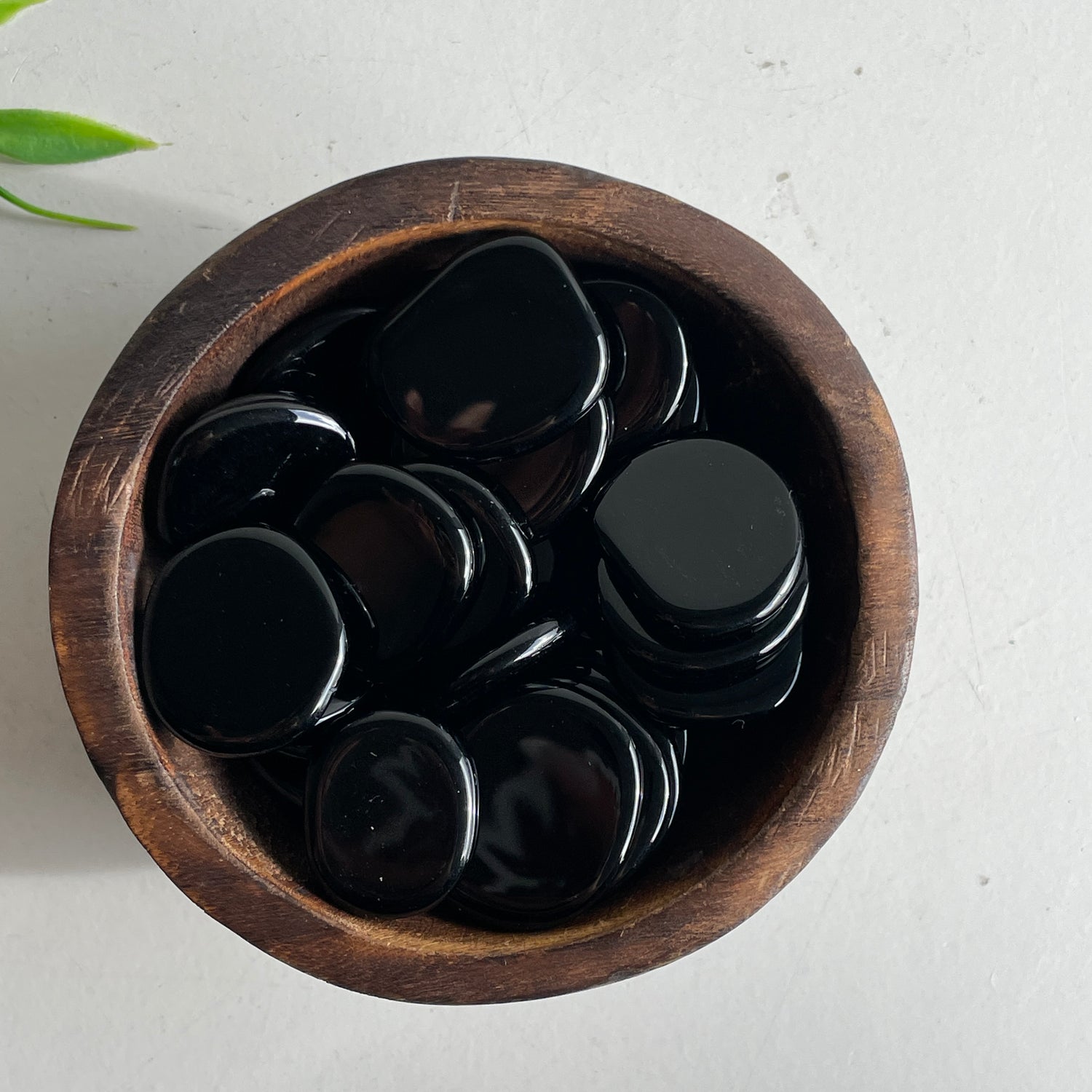 Black Obsidian Flat Stone Bra Buddy