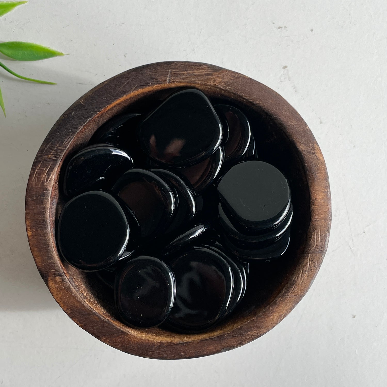 Black Obsidian Flat Stone Bra Buddy