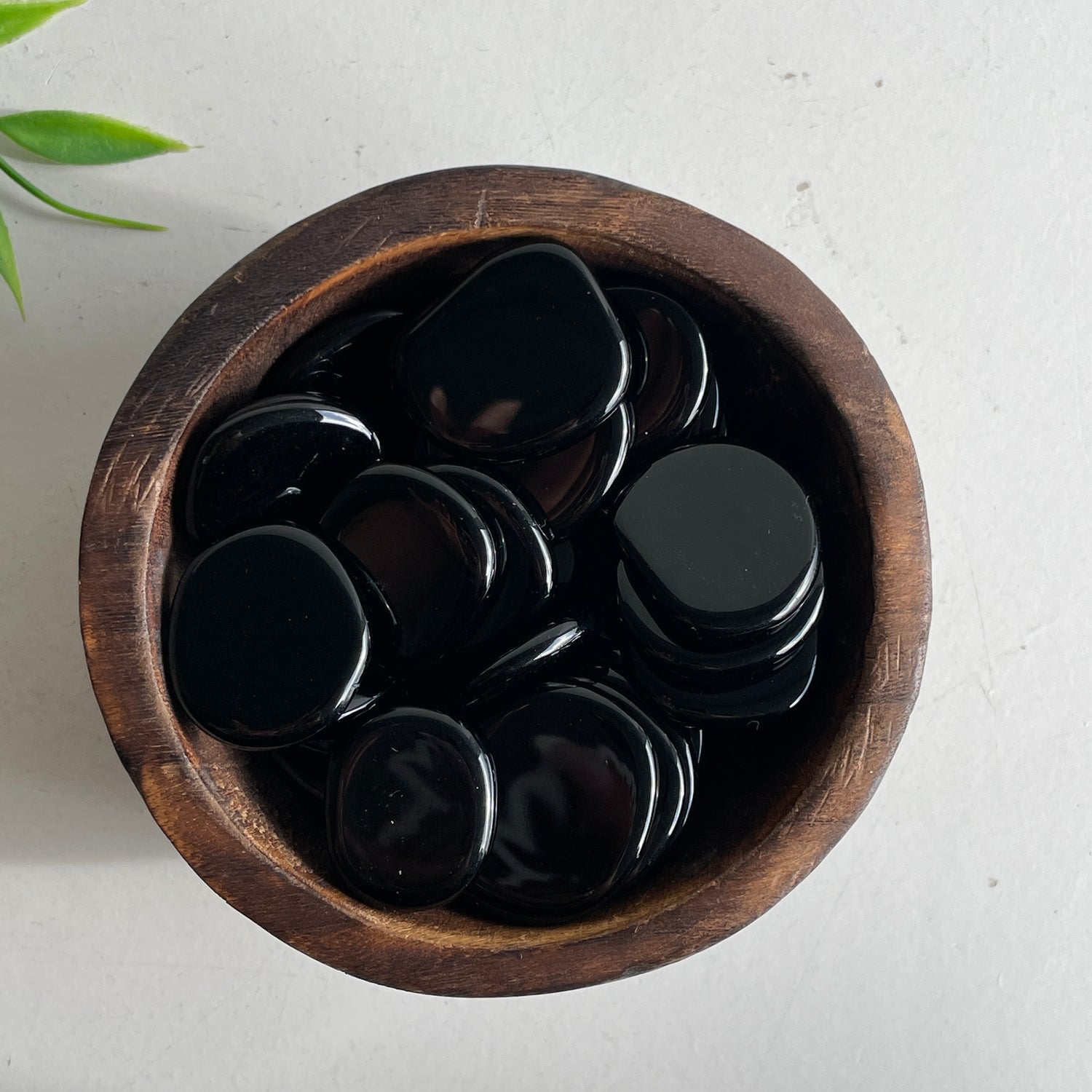 Black Obsidian Flat Stone Bra Buddy