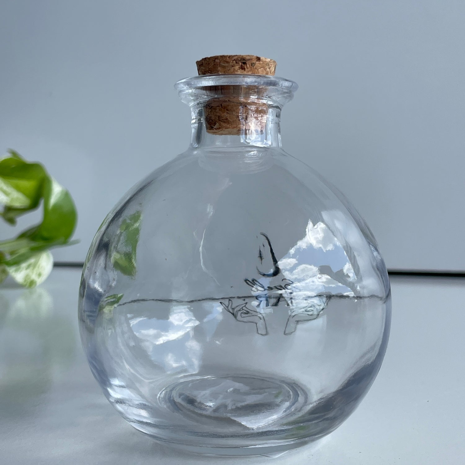 Glass Spell Jar With Booklet WT65323
