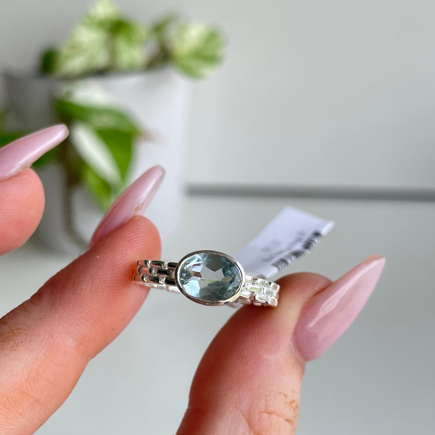 Blue Topaz Oval Ring