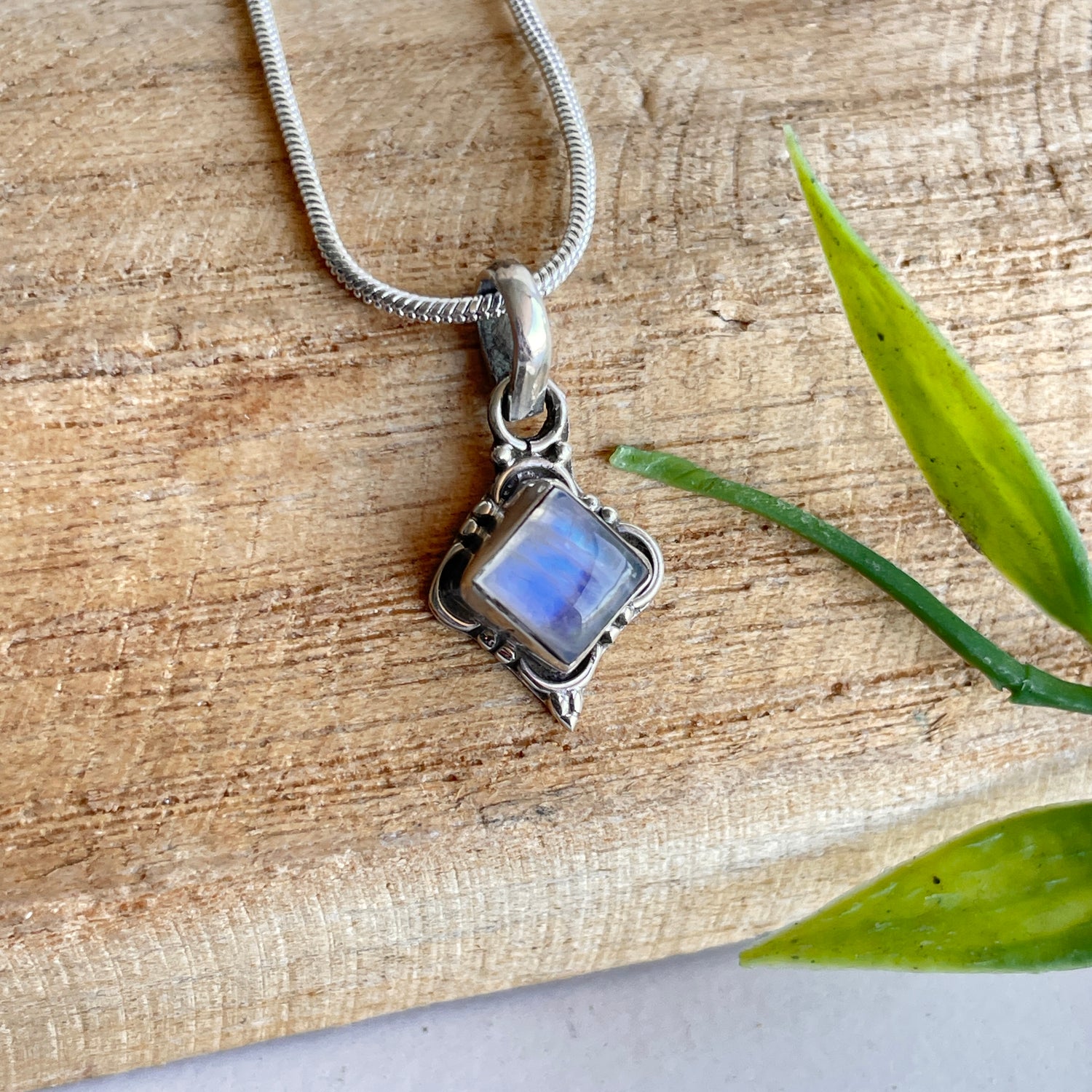 Moonstone Diamond Pendant
