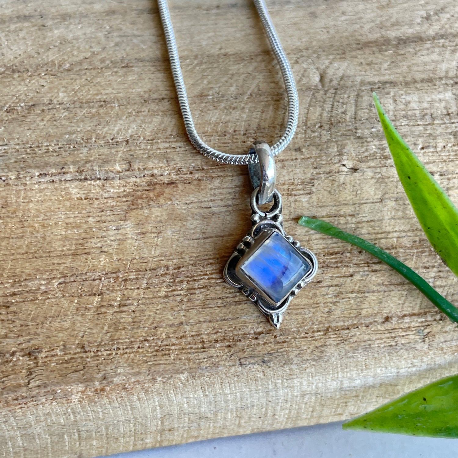 Moonstone Diamond Pendant