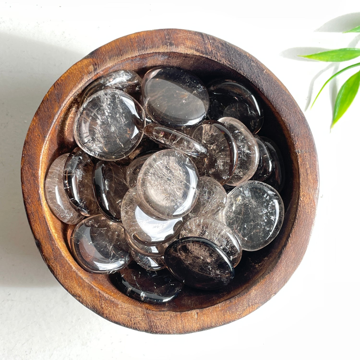 Smoky Quartz Flat Stone Bra Buddy